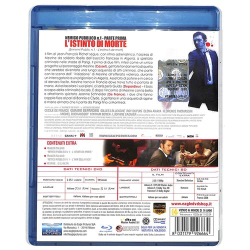 EBOND Nemico Pubblico N1 Parte 1 L'istinto di Morte (BLURAY+dvd) BLURAY D608402