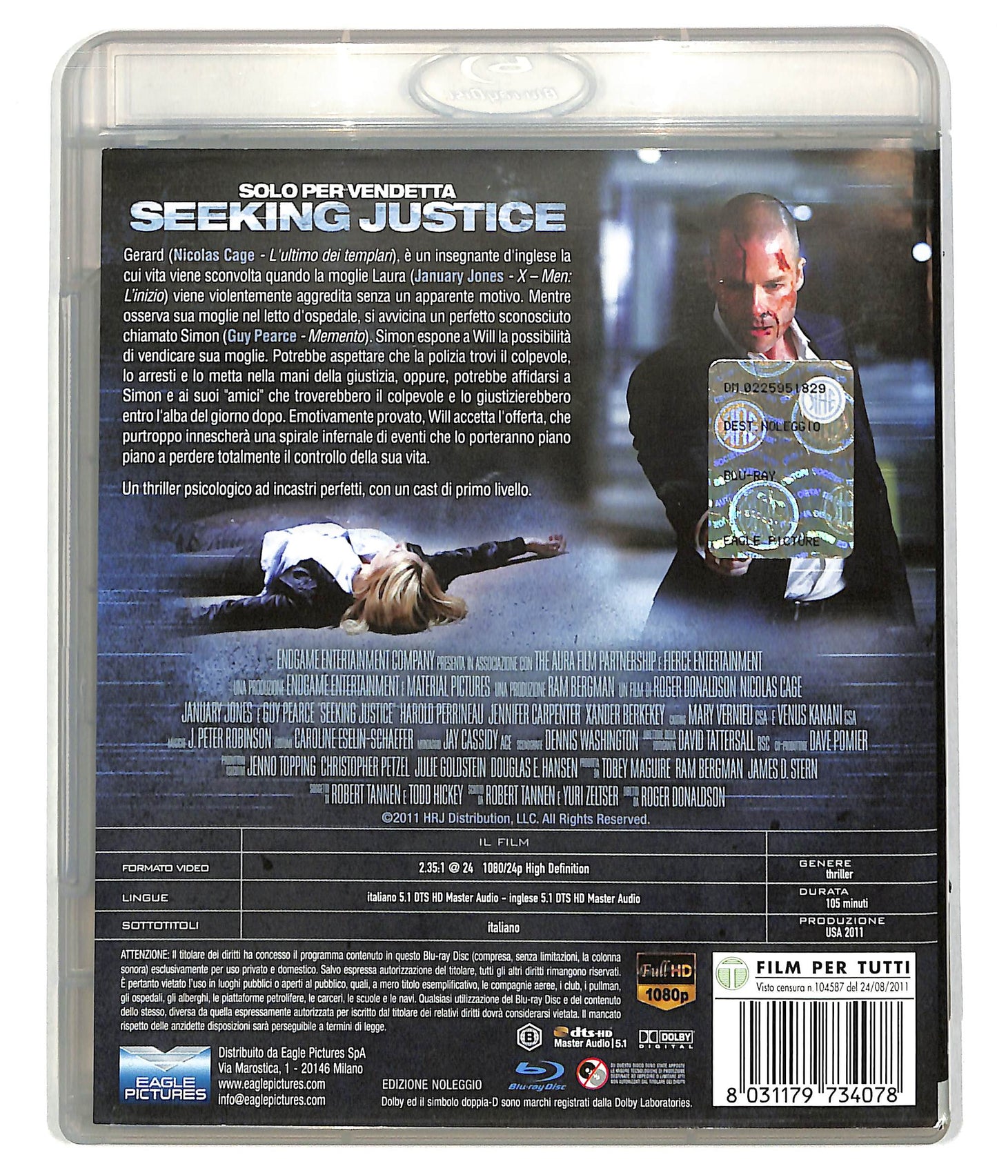 EBOND Seeking Justice - Solo per vendetta Noleggio BLURAY D609830