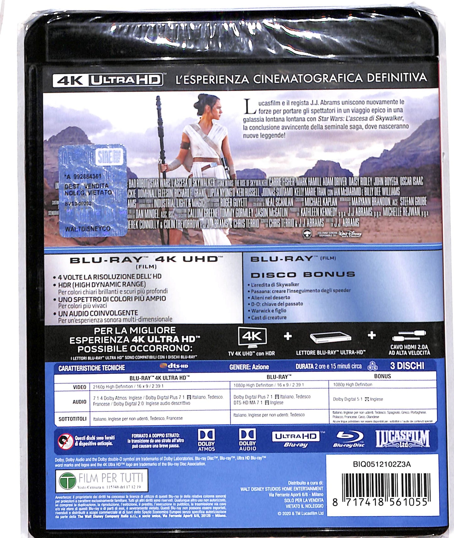 EBOND star wars - l'ascesa di skywalker - 4k ultra HD + blu-ray BLURAY D609955