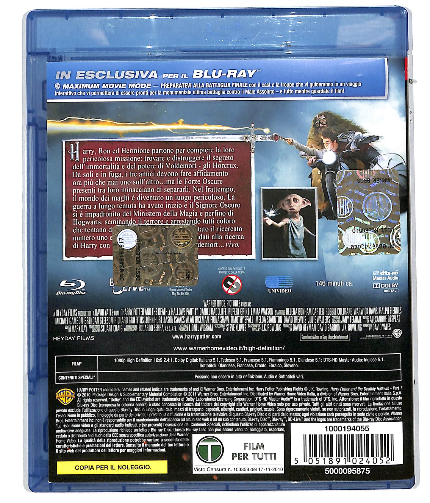 EBOND Harry Potter e i Doni della Morte - Parte 1 BLURAY D610038