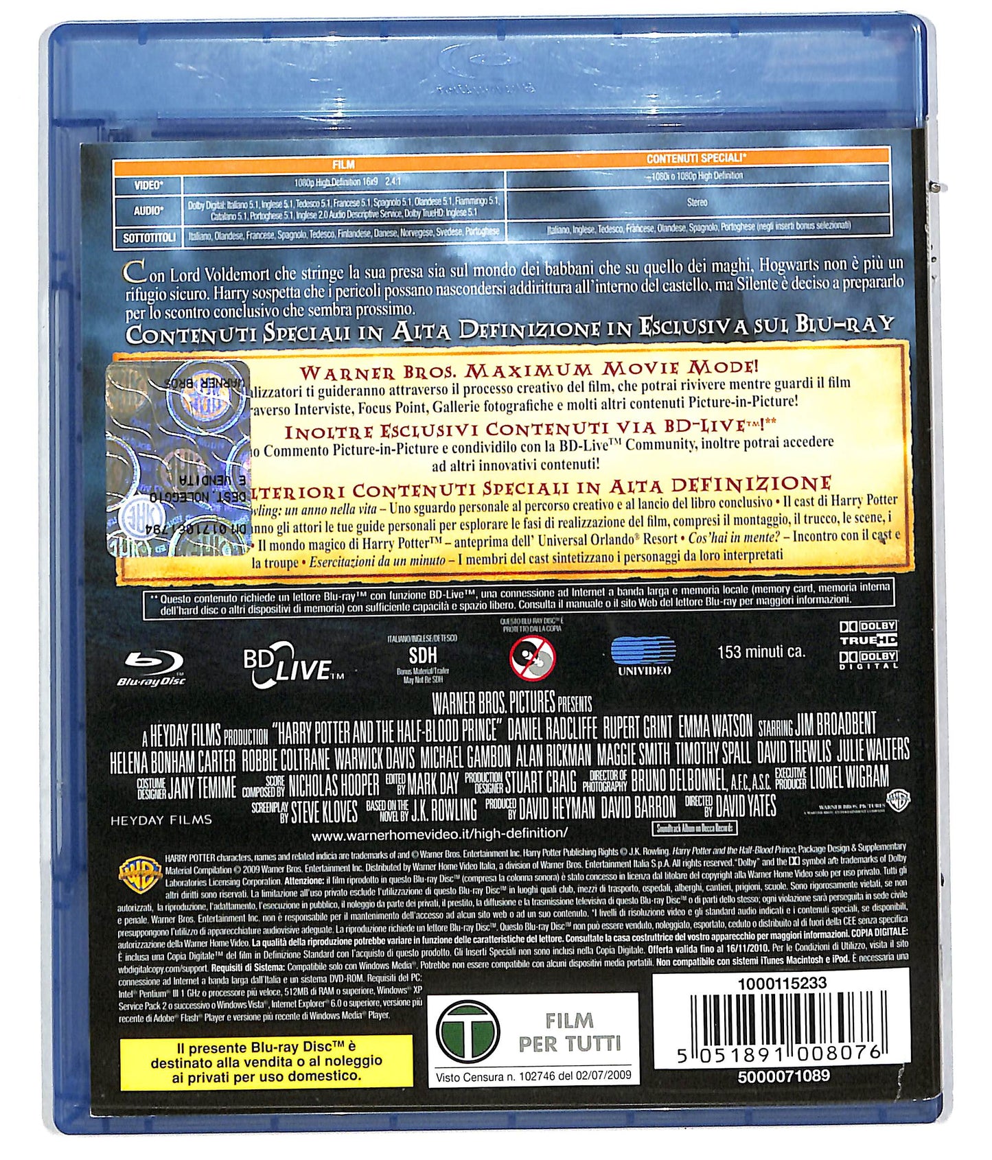 EBOND Harry Potter e il principe mezzosangue Noleggio BLURAY D610046