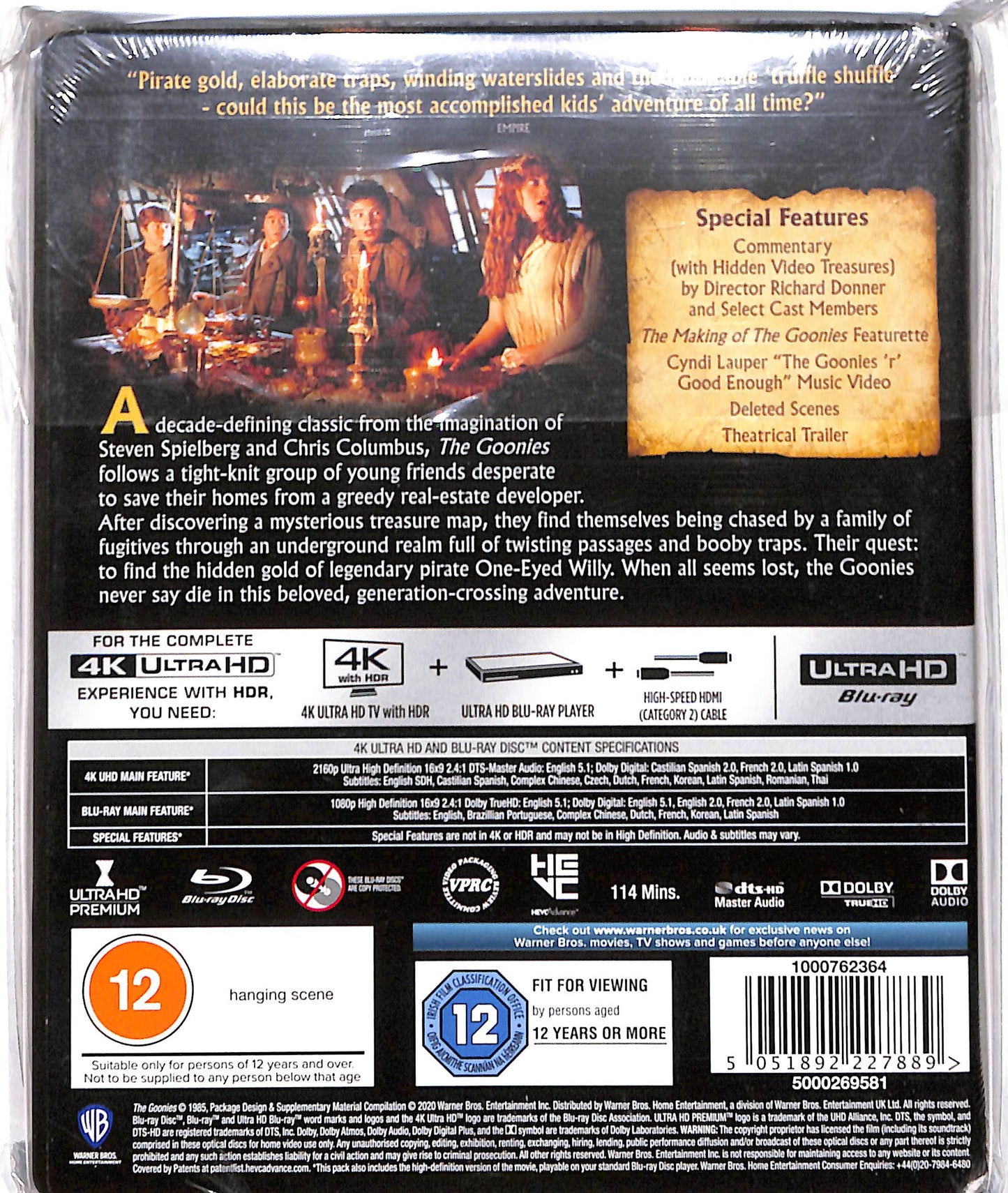 EBOND The goonies , never say die - 4k ultra HD - Steelbook BLURAY D610233