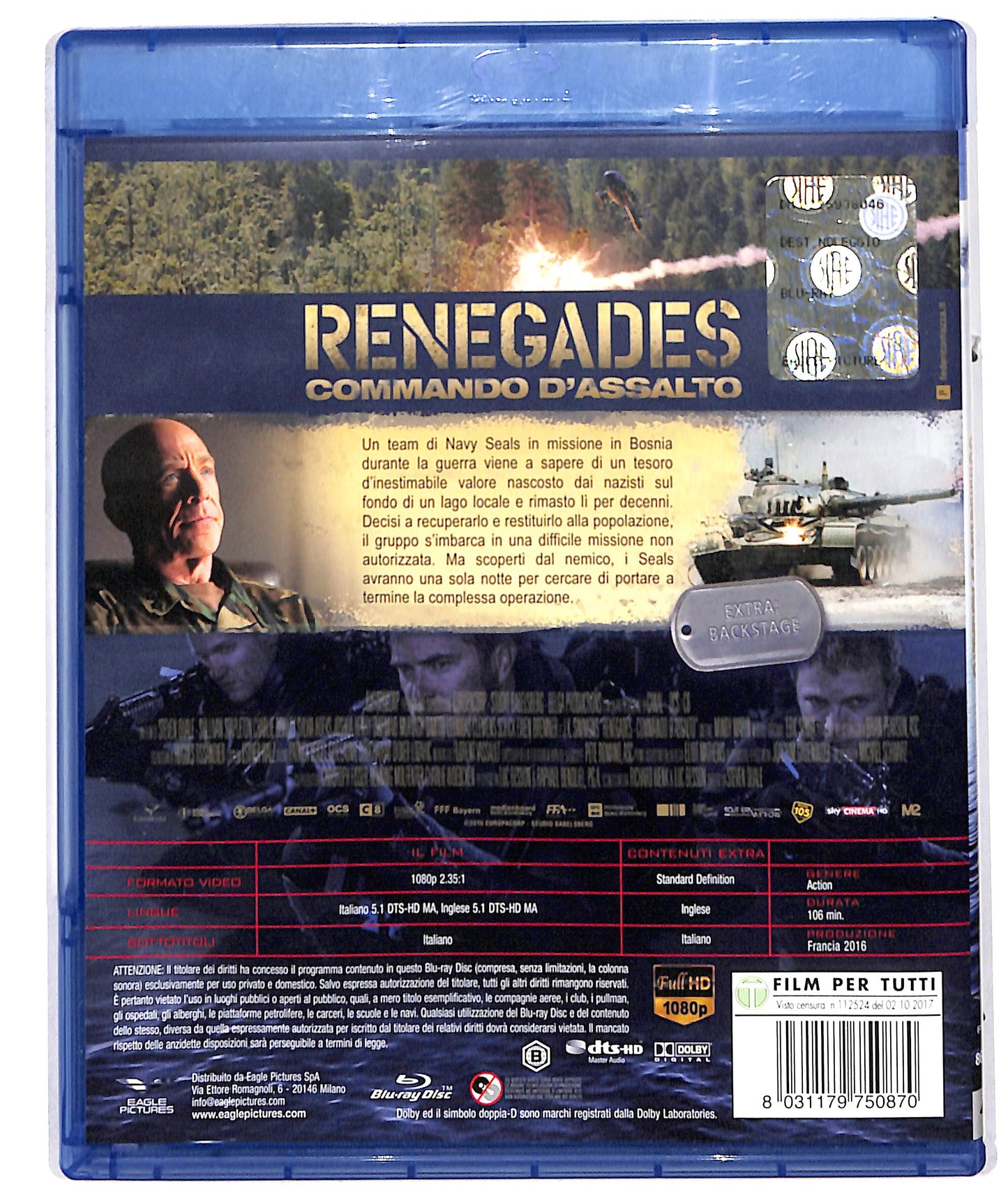 EBOND renegades - commando d'assalto - noleggio BLURAY D610241