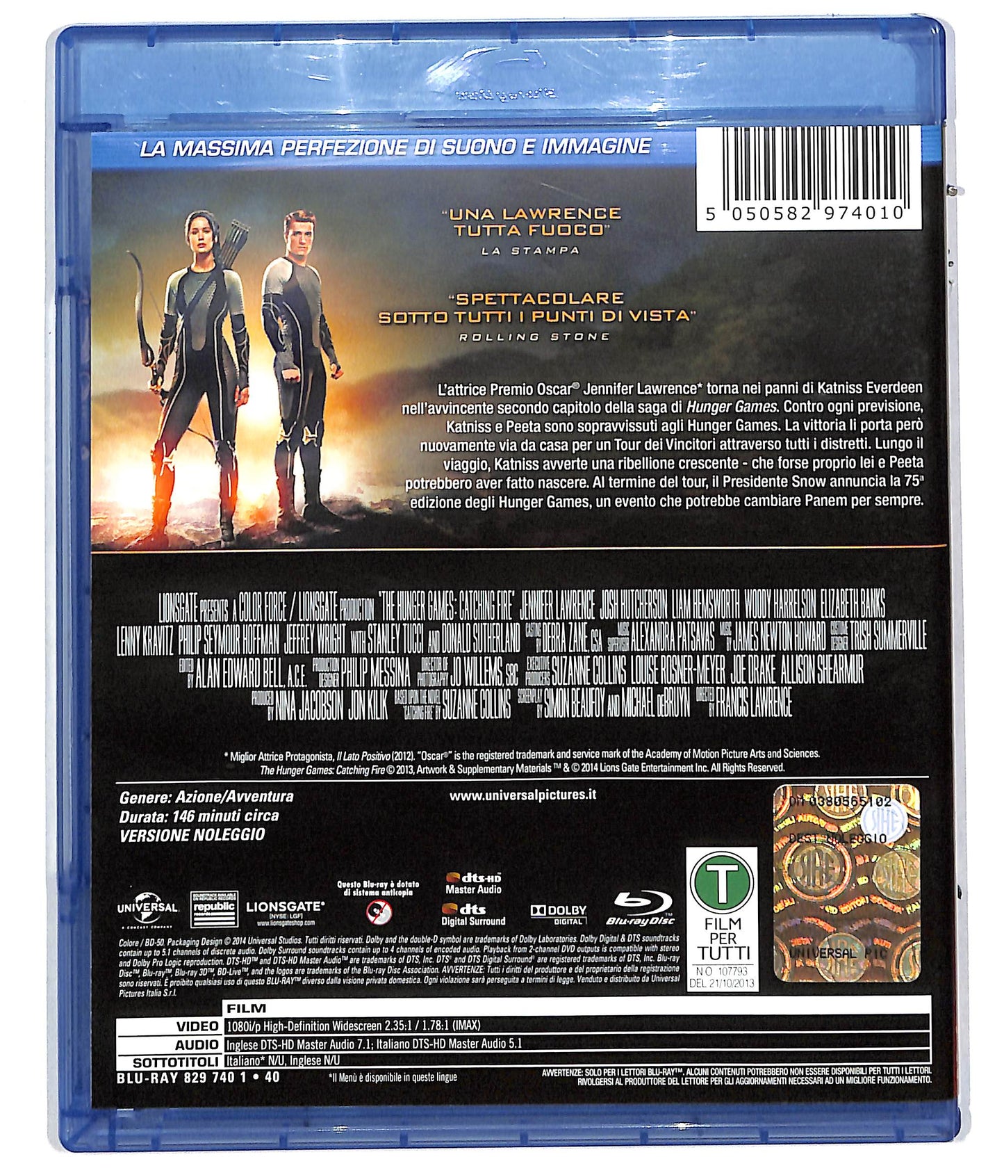 EBOND Hunger Games: La ragazza di fuoco Noleggio BLURAY D610415