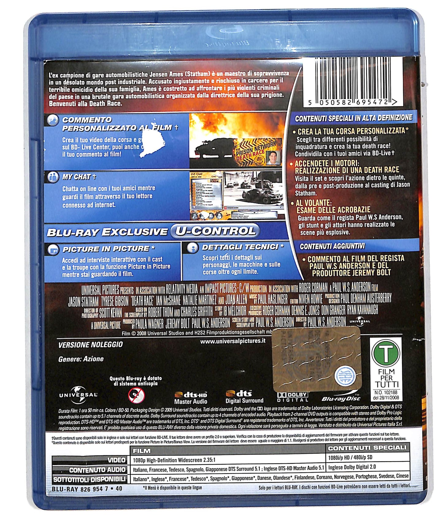 EBOND Death Race (film) Noleggio BLURAY D610479