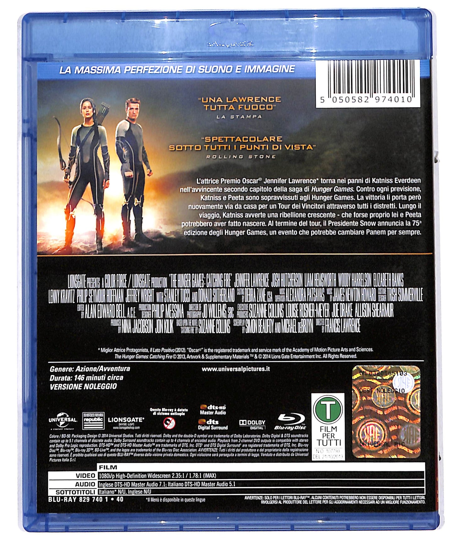 EBOND hunger games: la ragazza di fuoco - noleggio BLURAY D610508