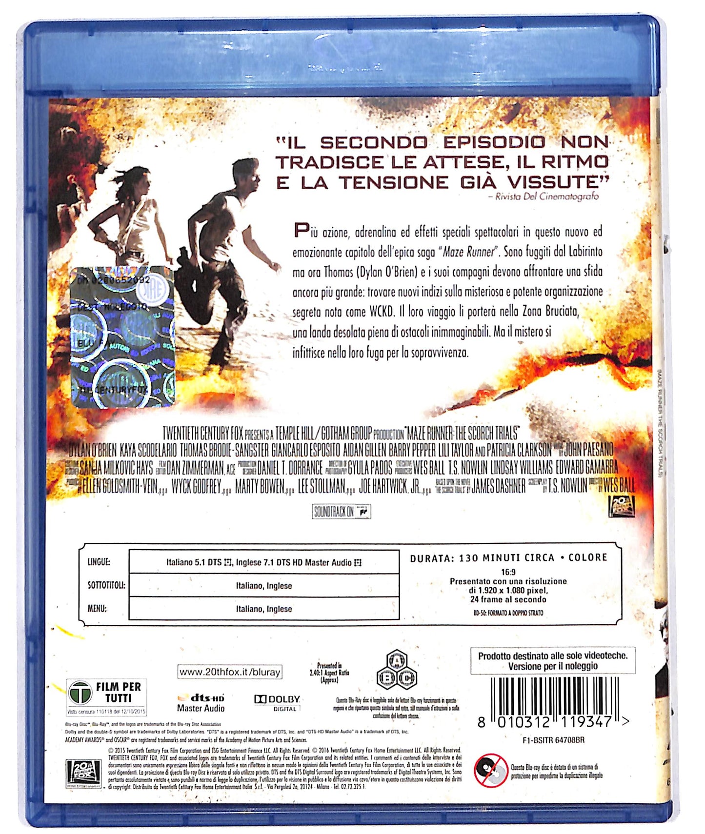 EBOND maze runner - la fuga - noleggio BLURAY D610539