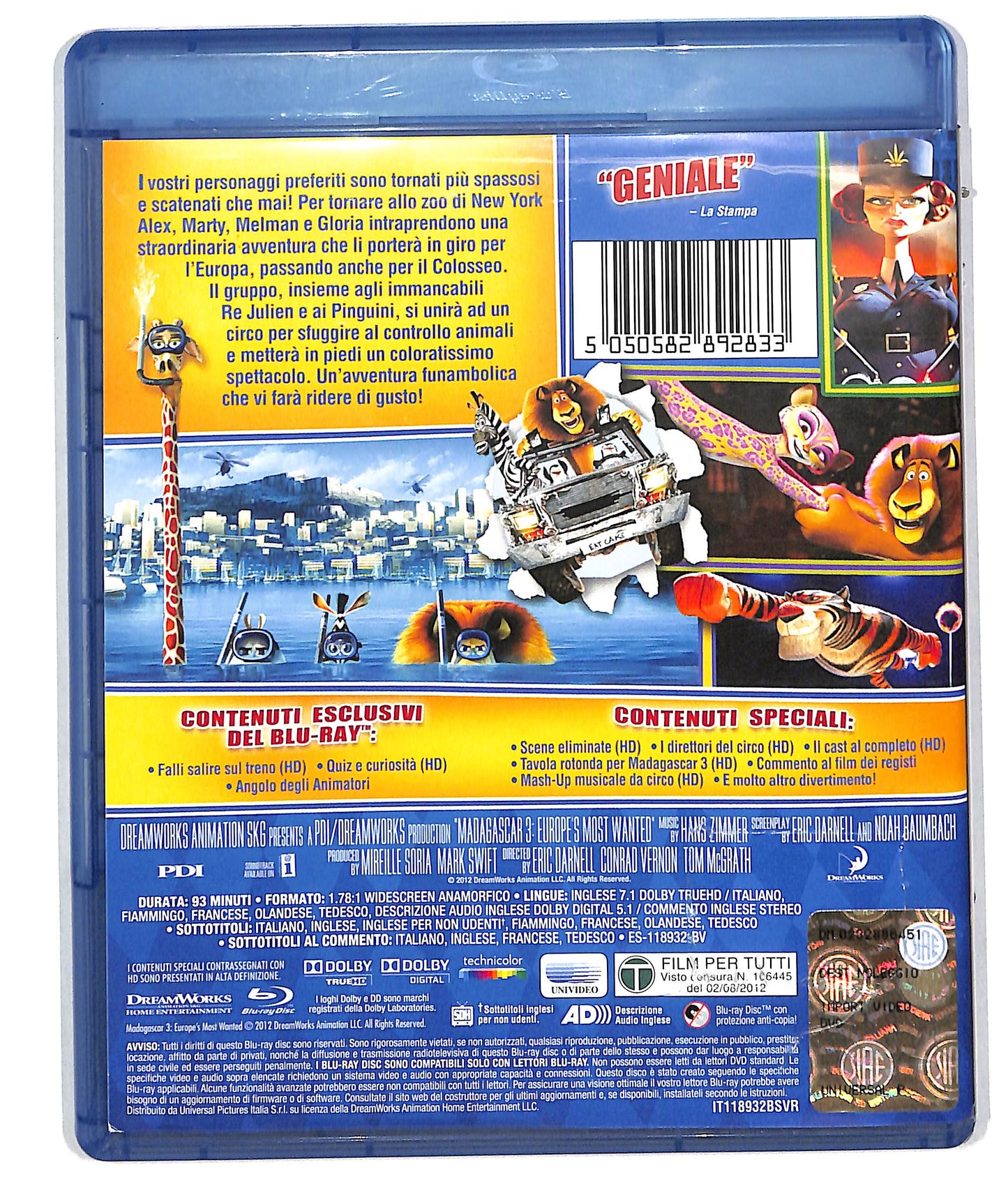 EBOND Madagascar 3 - Ricercati in Europa Noleggio BLURAY D610916