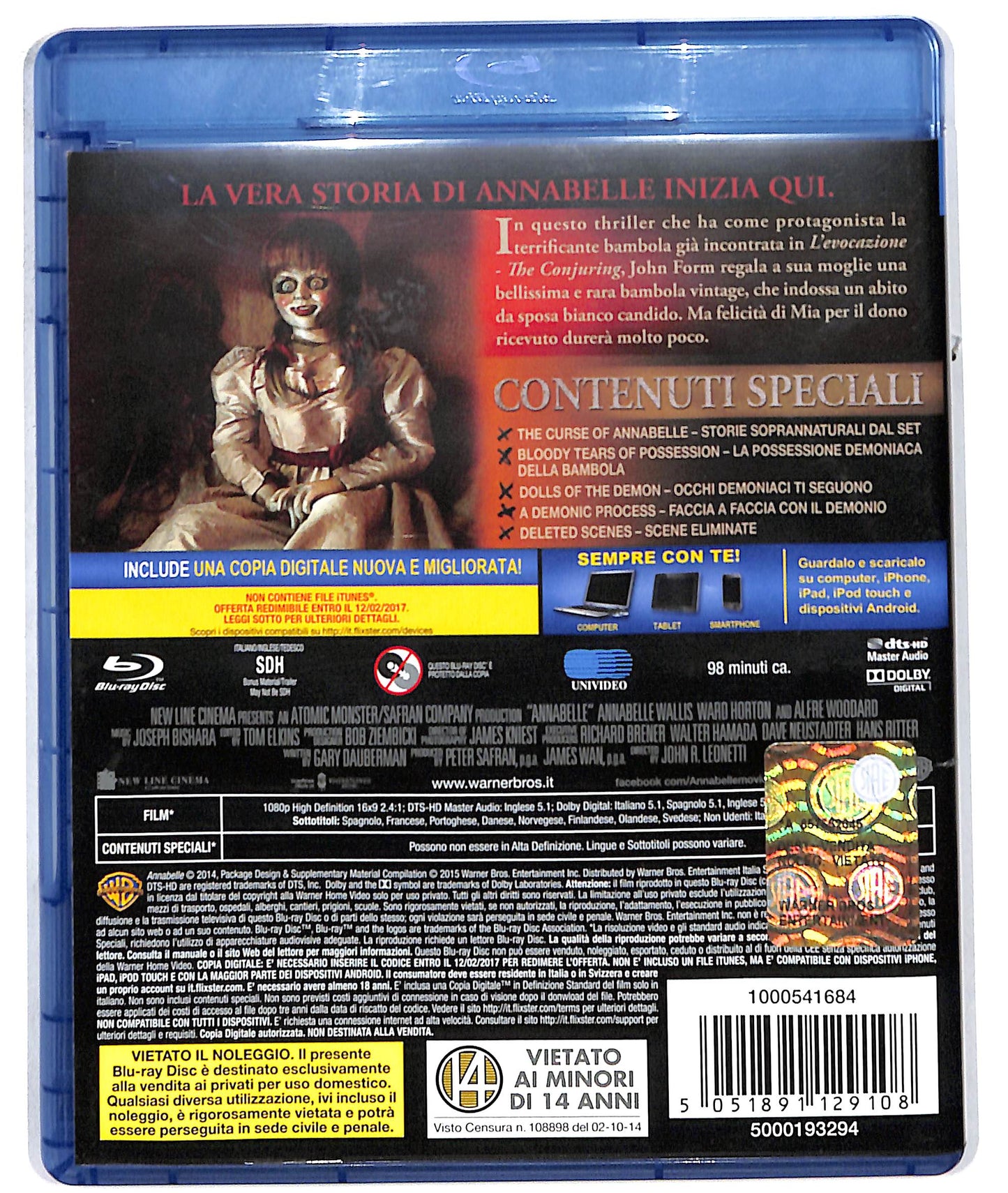 EBOND annabelle - Noleggio BLURAY D611171