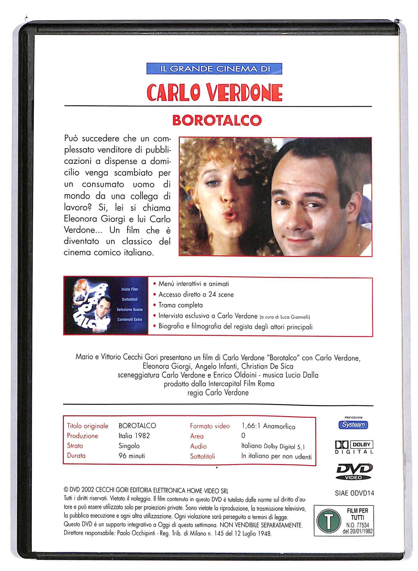 EBOND Il Grande cinema di Carlo Verdone - Borotalco  EDITORIALE  DVD D613128