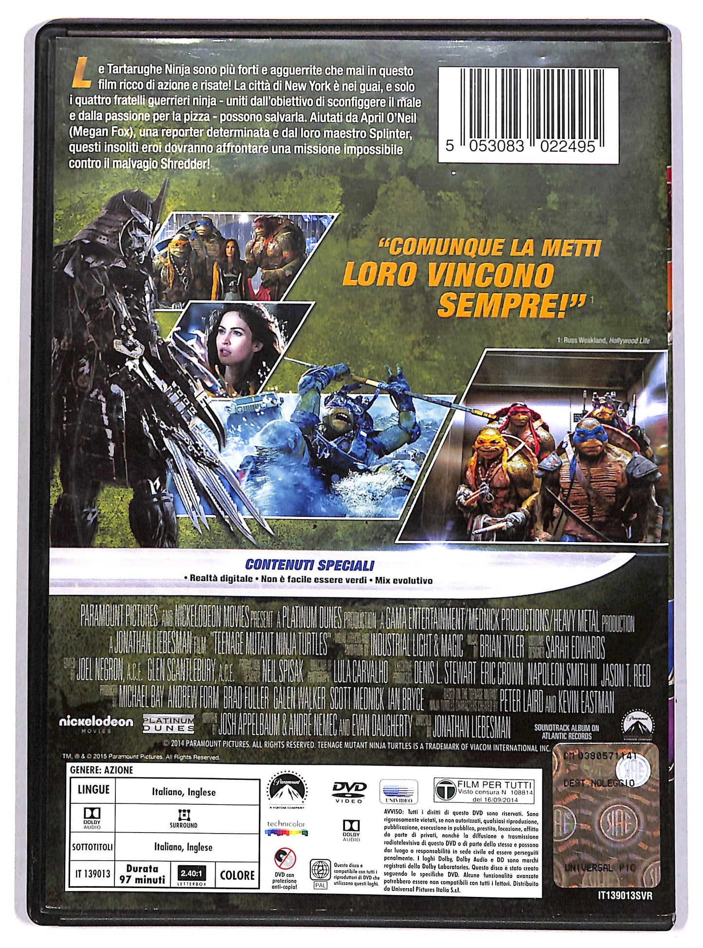 EBOND Tartarughe Ninja DVD D613806