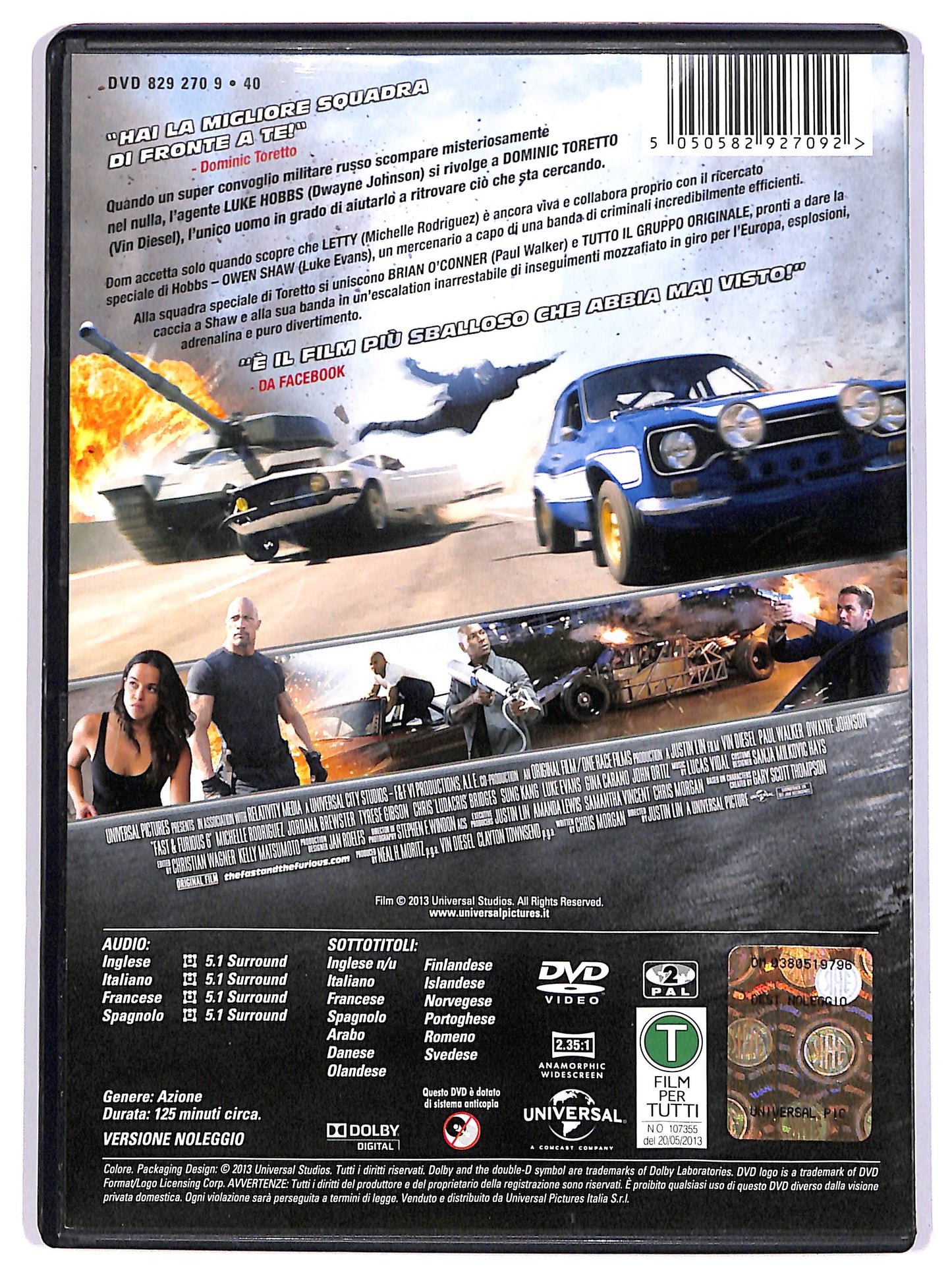 EBOND Fast & Furious 6 Noleggio DVD D614128