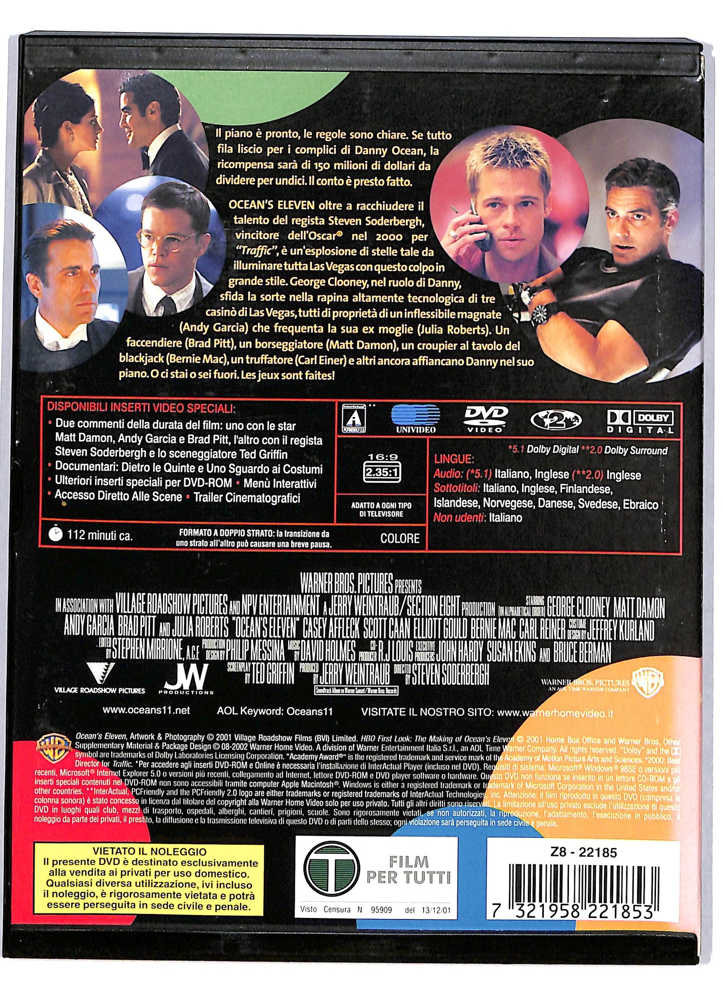 EBOND Ocean's Eleven - Fate il vostro gioco  SNAPPER DVD D615358