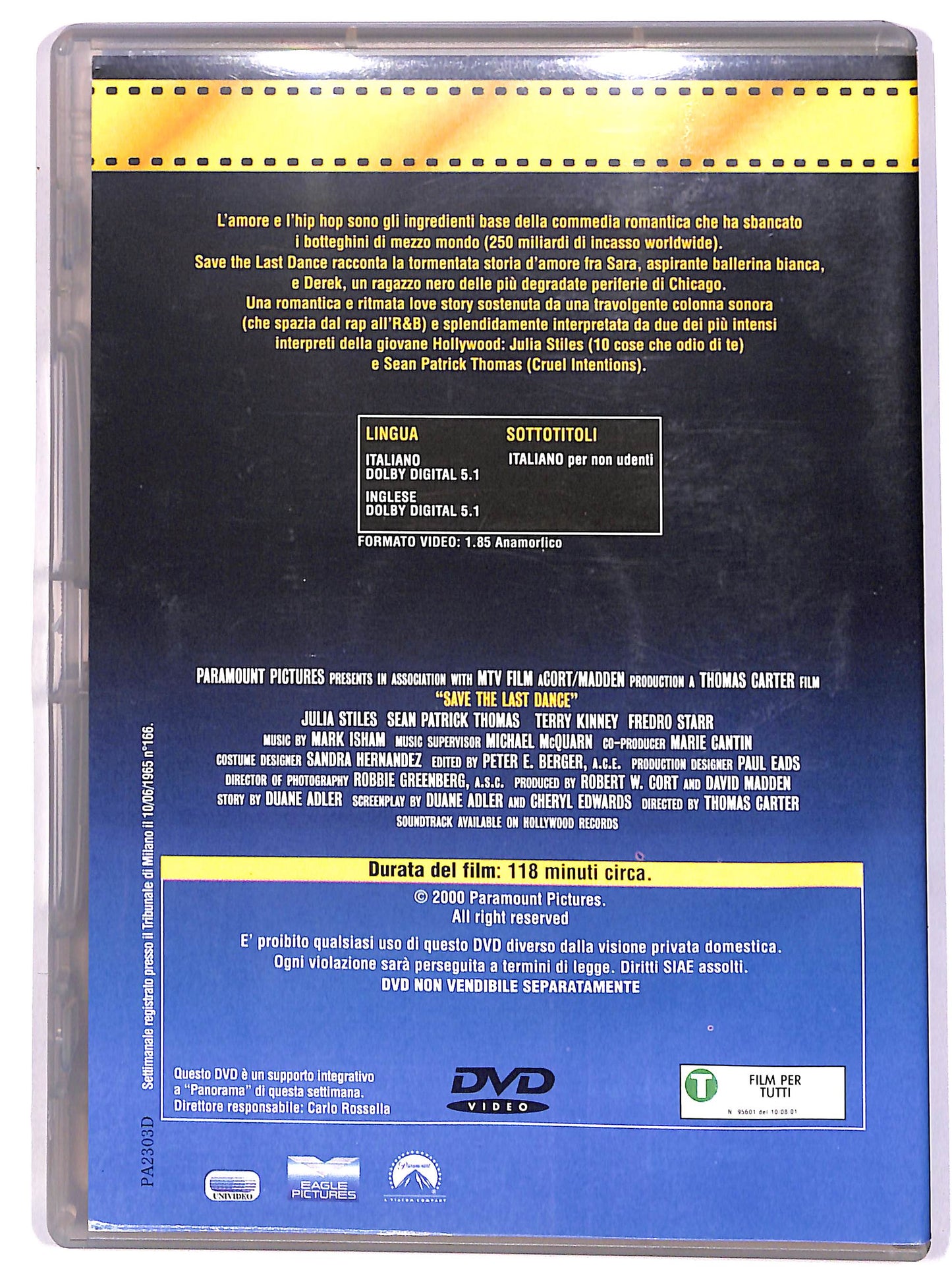 EBOND Save the Last Dance EDITORIALE DVD D615517