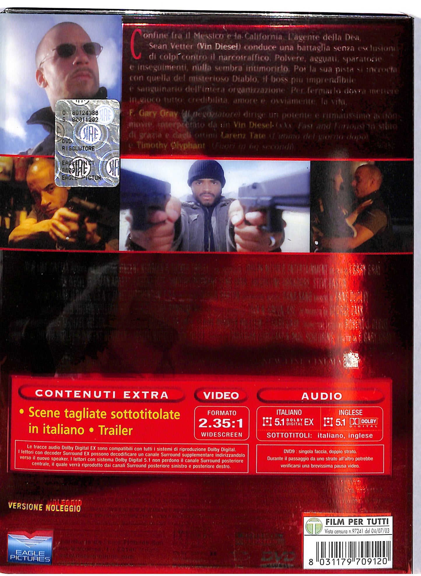 EBOND Il Risolutore. A Man Apart Con Vin Diesel DVD Digipack D615737