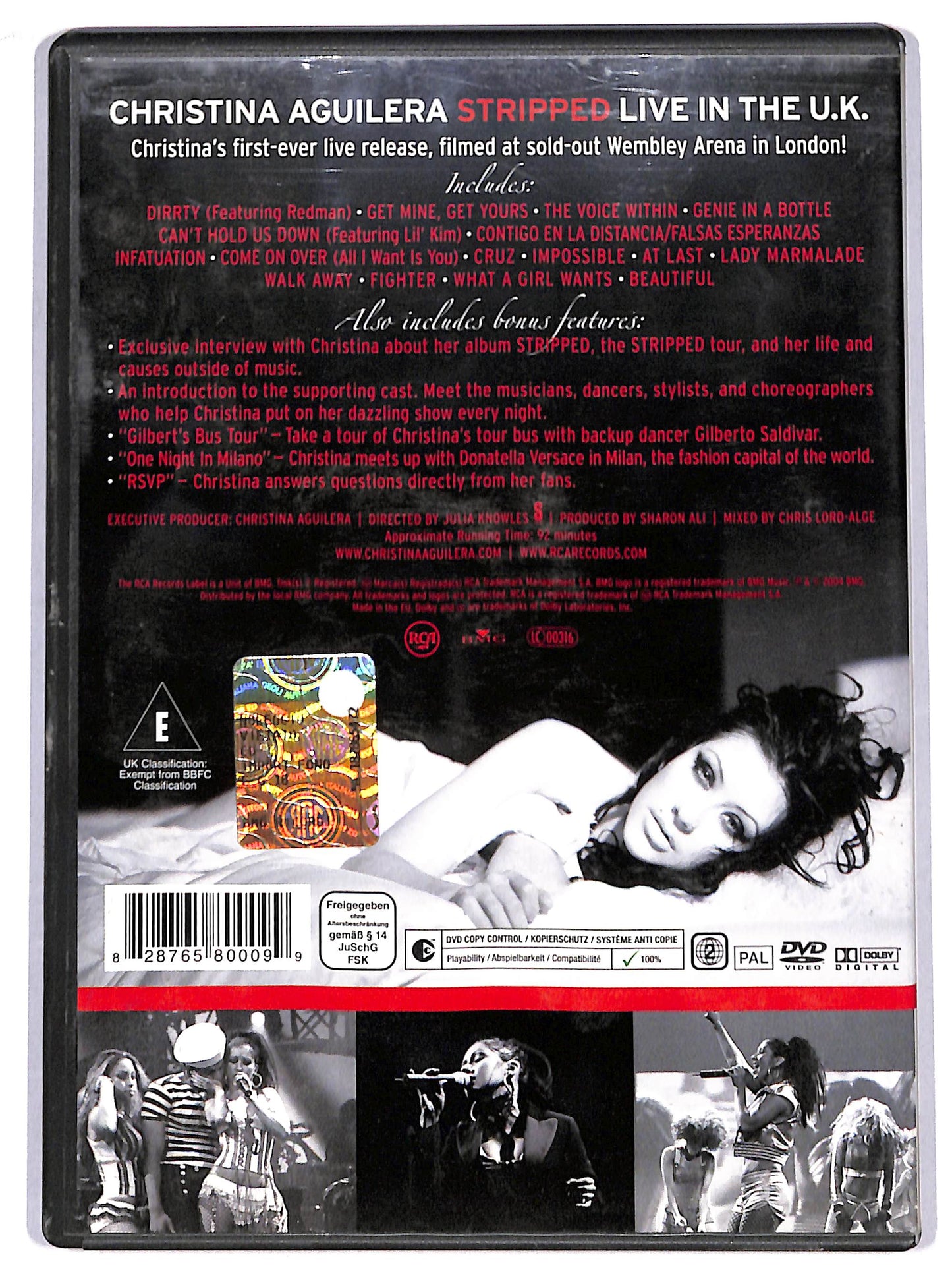 EBOND Christina Aguilera stripped live in the u.k DVD D619243
