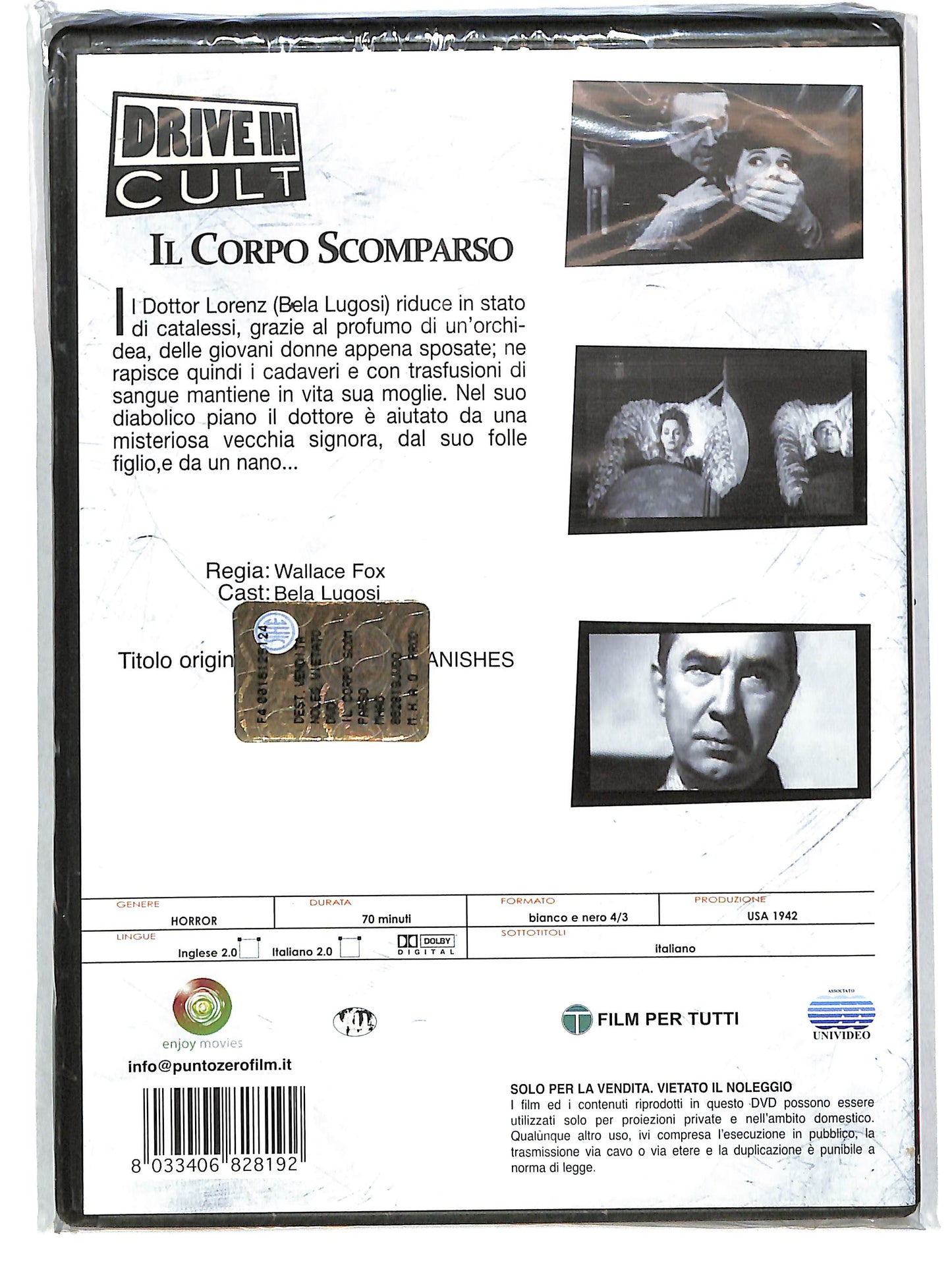 EBOND Il corpo scomparso  DVD D619704