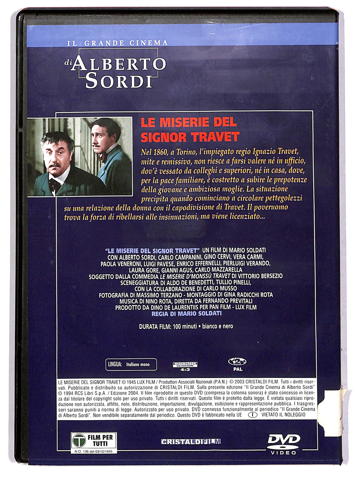 EBOND Le miserie del signor Travet EDITORIALE DVD D622660