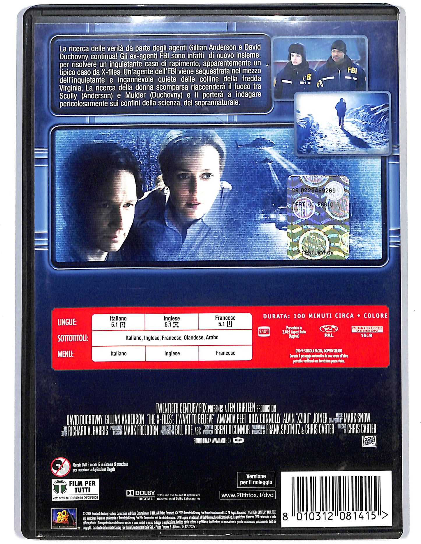 EBOND X-Files - Voglio crederci NOLEGGIO DVD D624551
