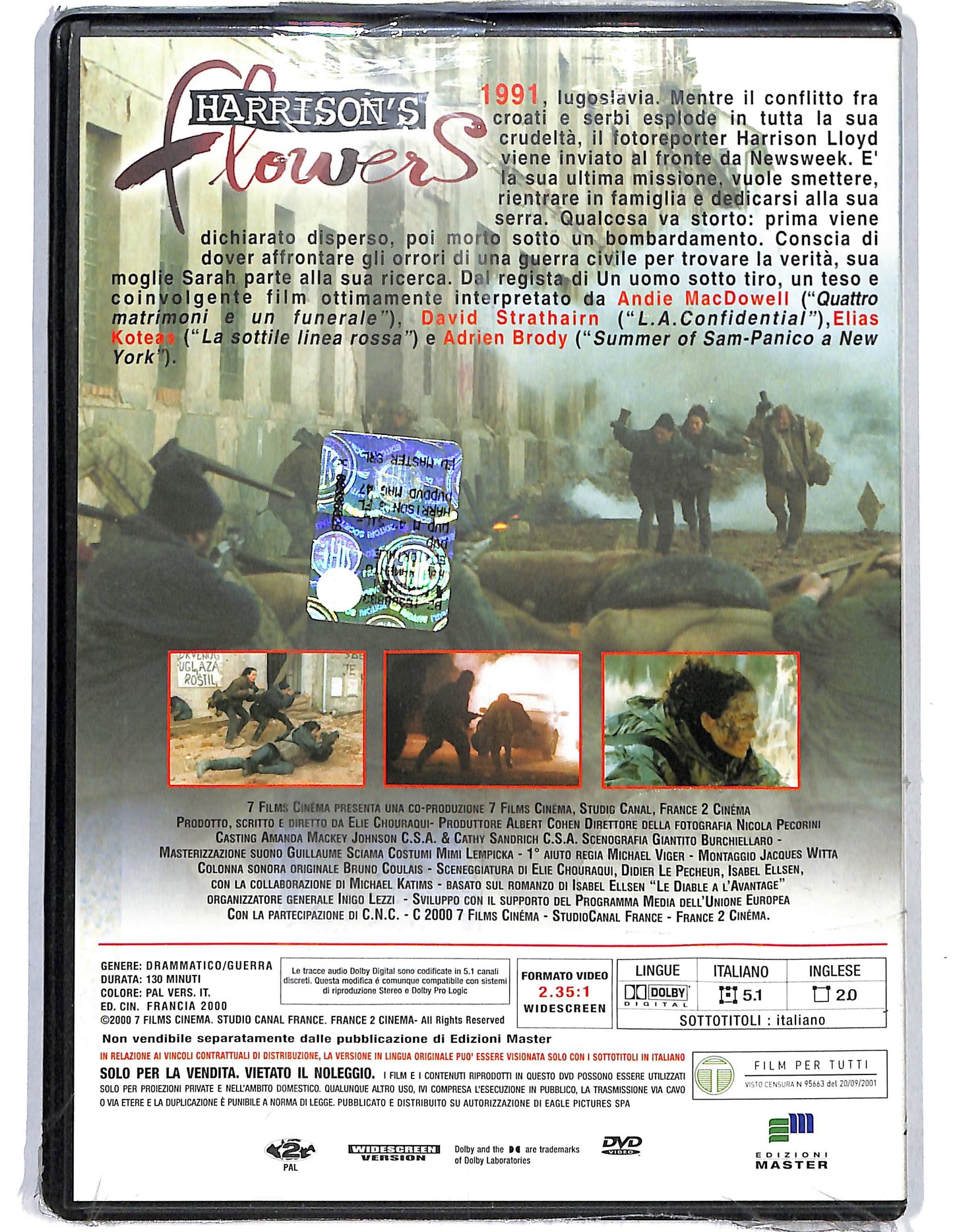 EBOND Harrison's Flowers EDITORIALE DVD D624606