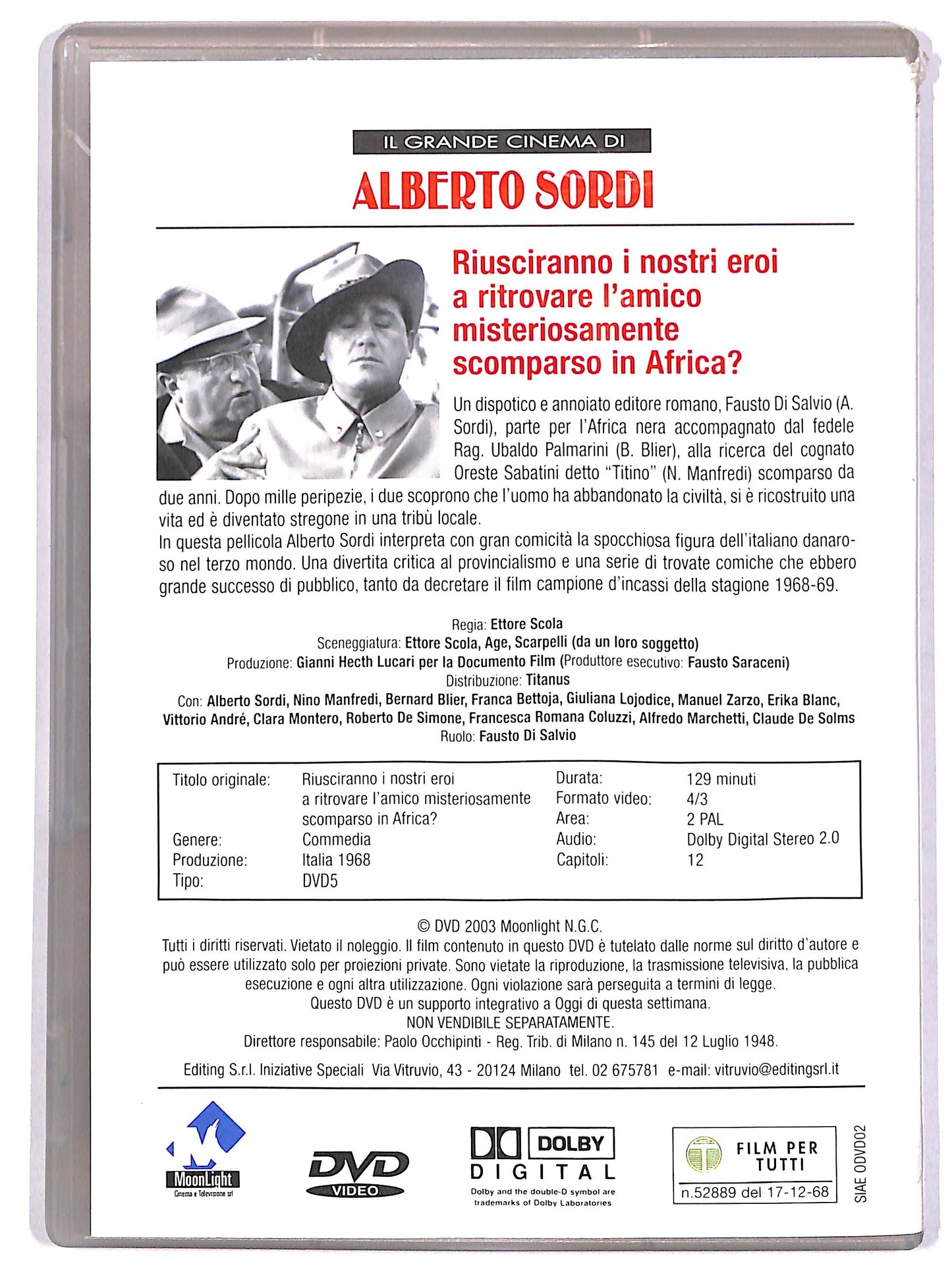 EBOND Alberto Sordi Riusciranno i nostri eroi a ritrovare l'amico EDITORIALE DVD D624757