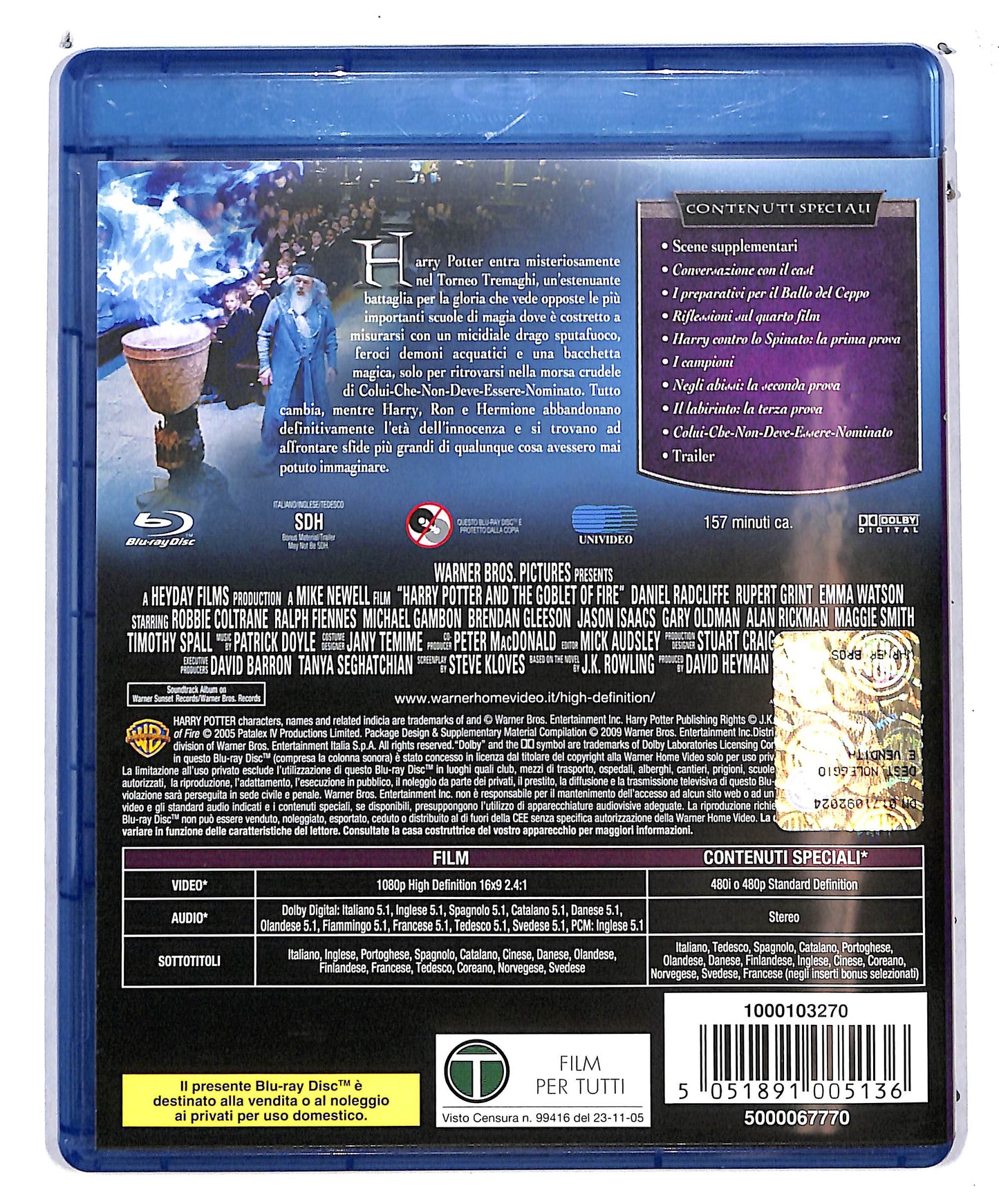 EBOND Harry Potter e il calice di fuoco BLURAY D625013