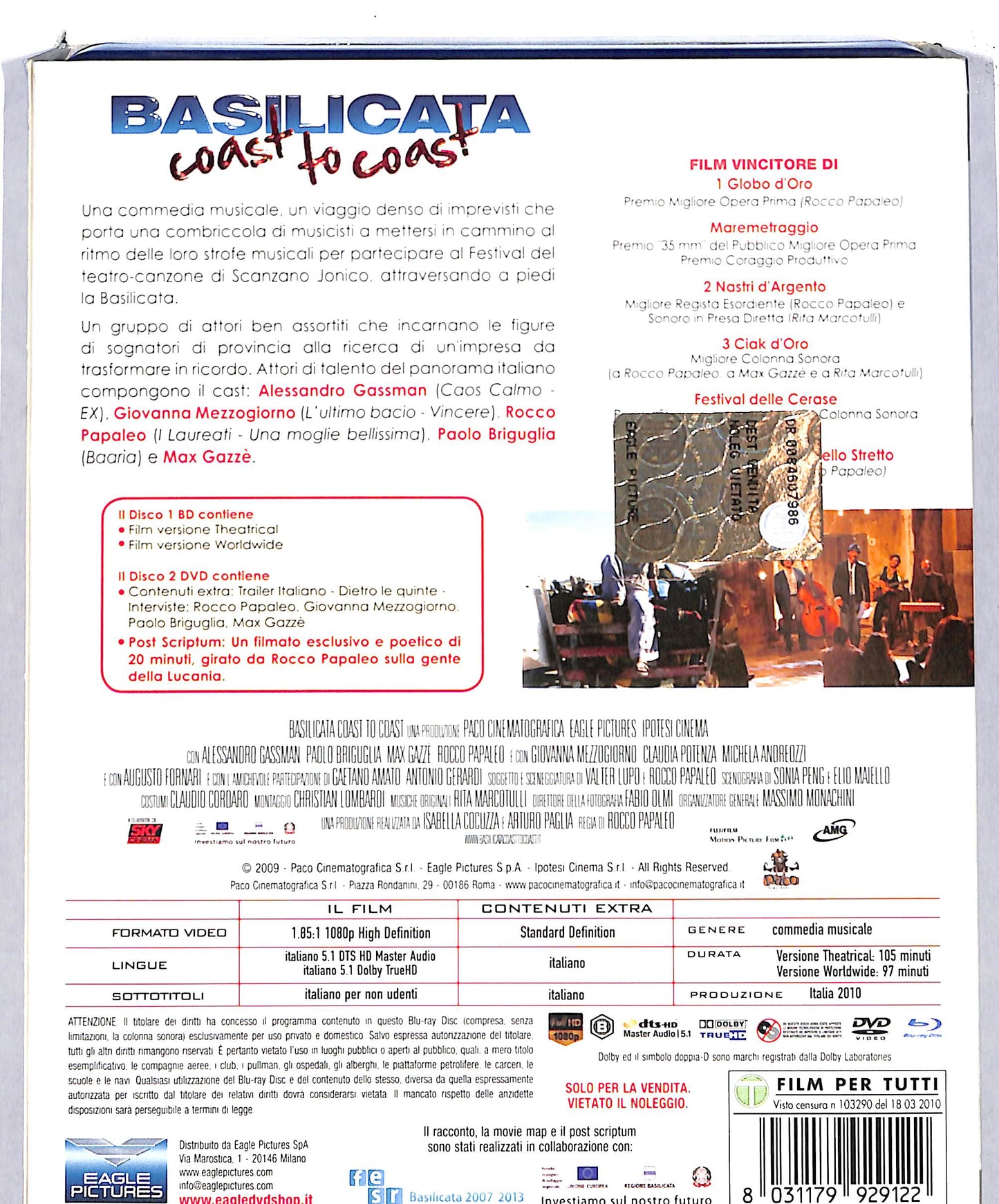 EBOND Basilicata coast to coast BLURAY D625023