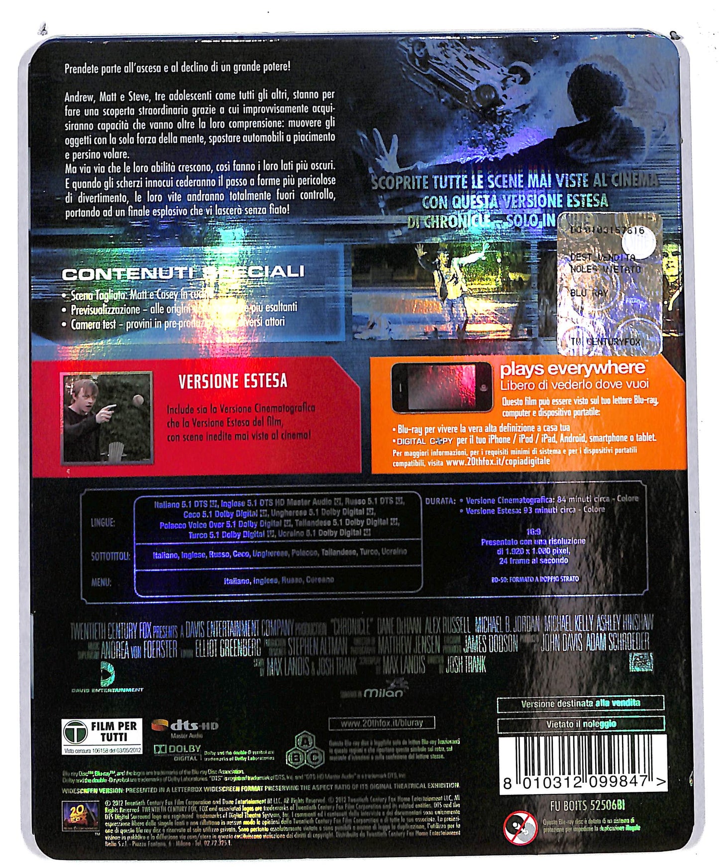 EBOND Chronicle + Digital Copy BLURAY D625030