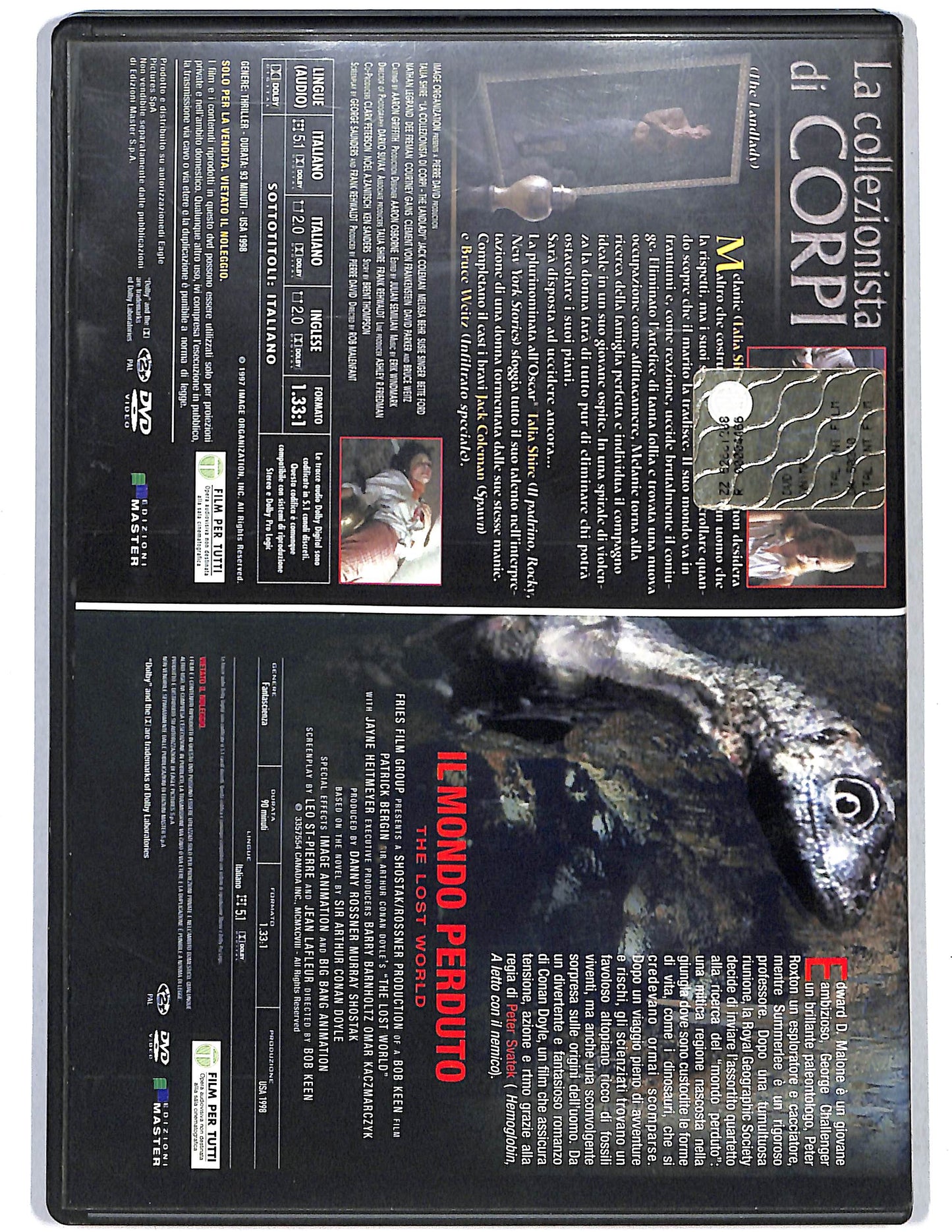 EBOND Il mondo perduto + La collezionista di corpi EDITORIALE DVD D625214