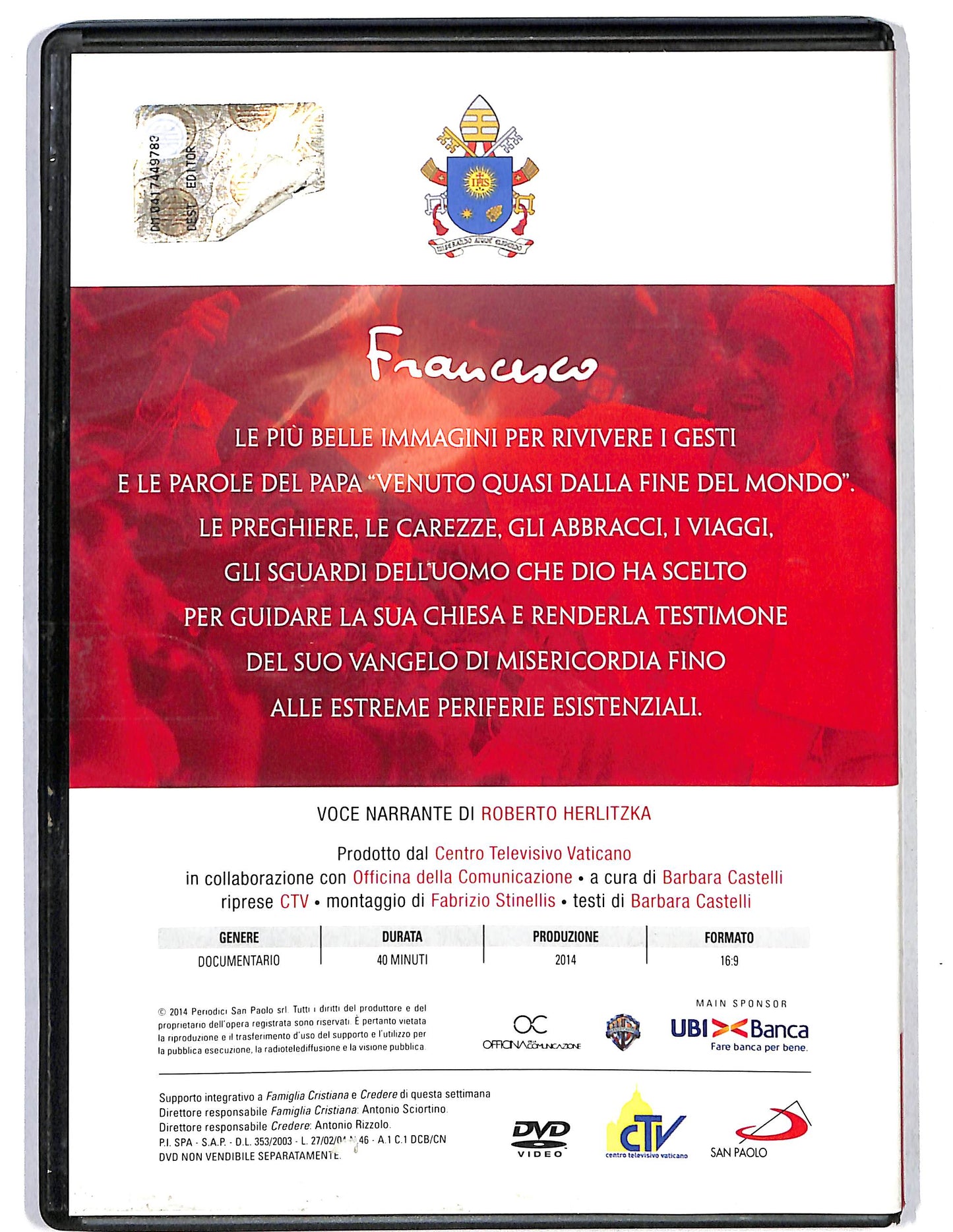 EBOND Francesco un anno di pontificato  EDITORIALE DVD D625313