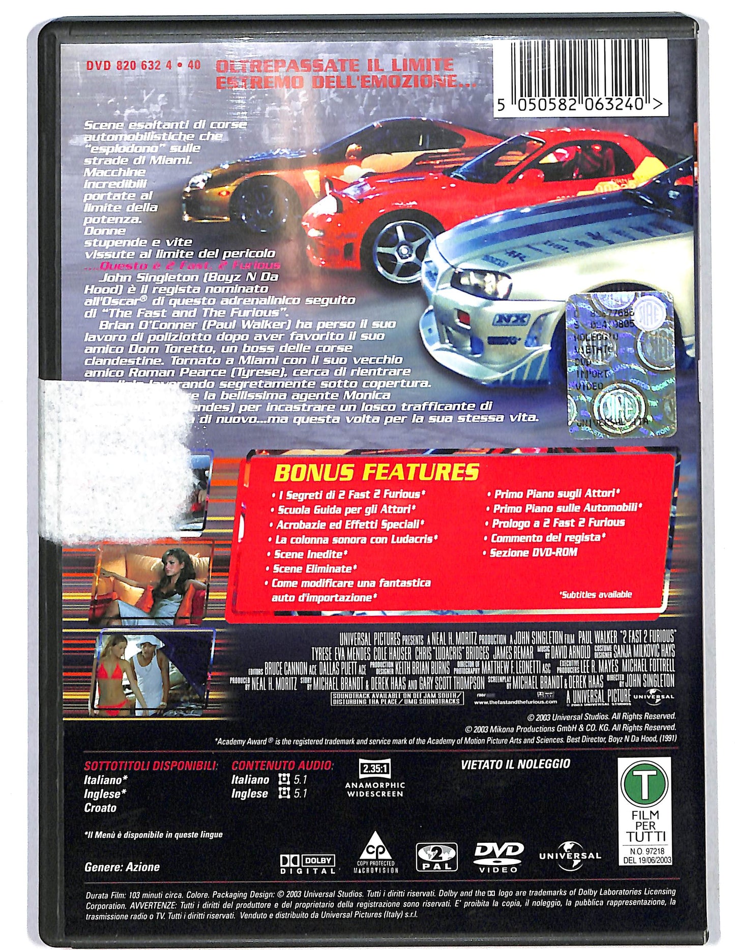 EBOND 2 Fast 2 Furious  DVD D625323