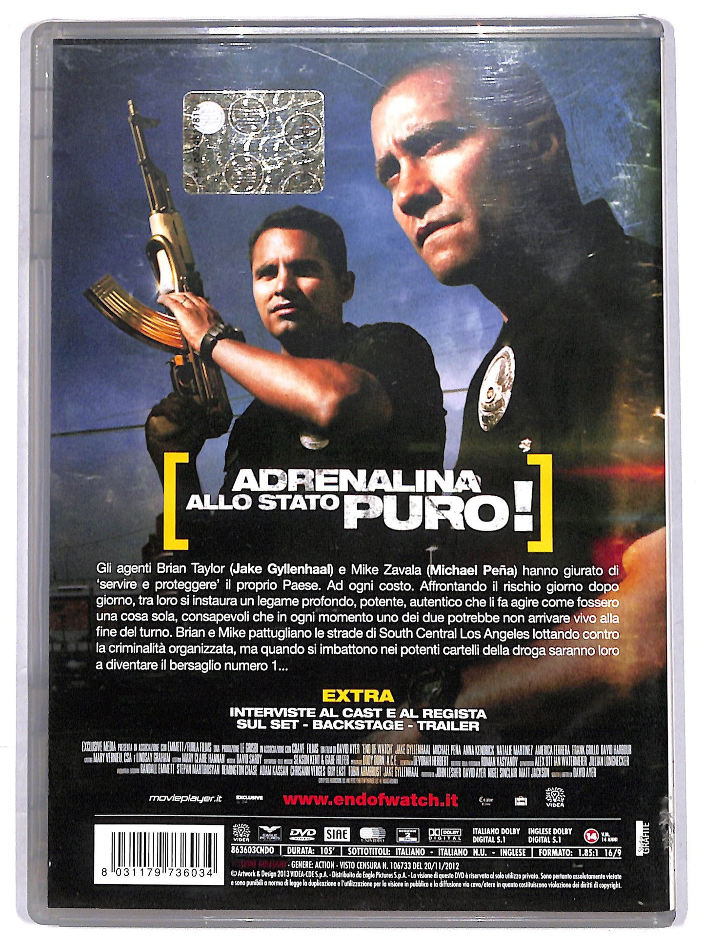 EBOND End of Watch - Tolleranza zero -  Noleggio DVD D625424