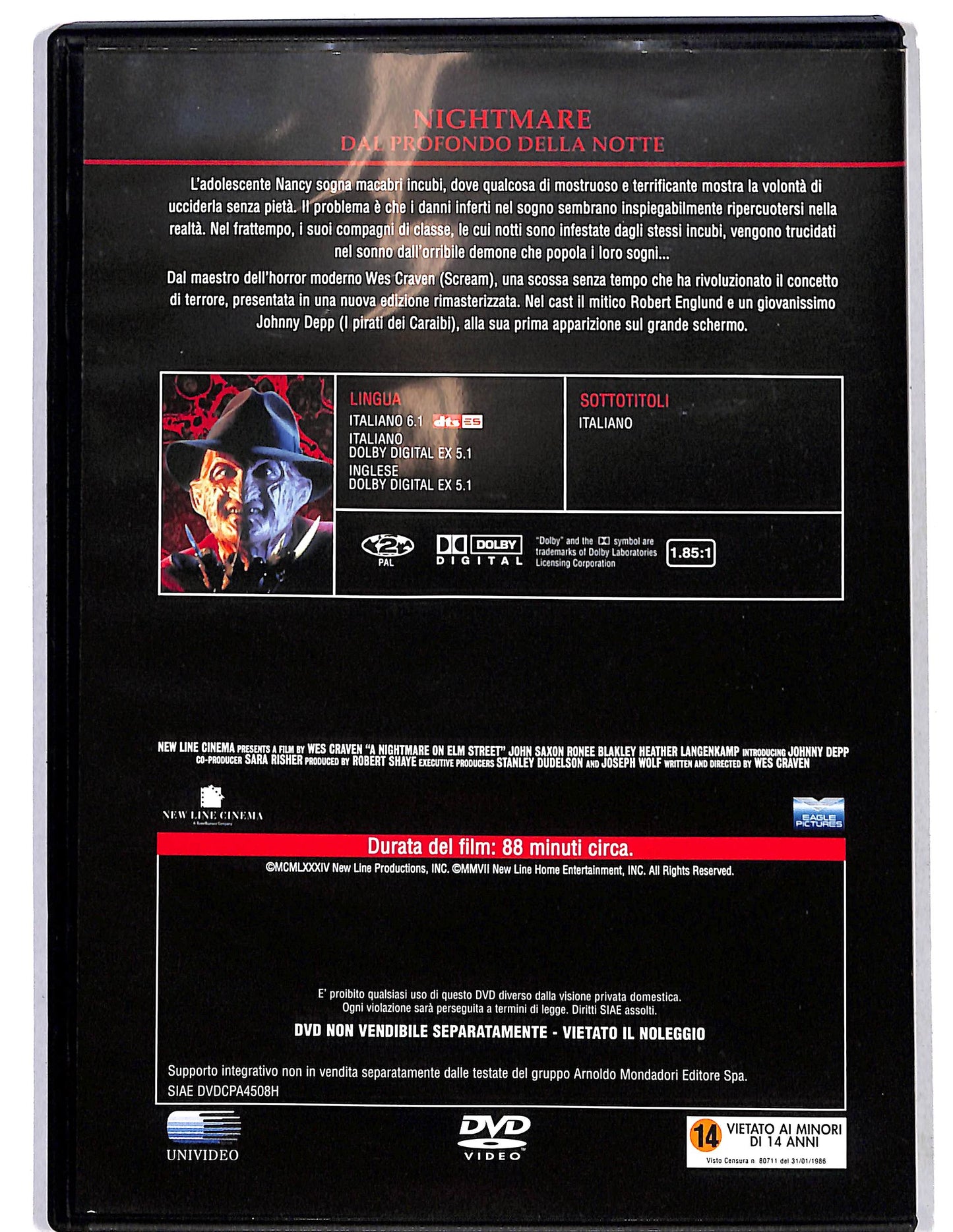 EBOND Nightmare dal profondo della notte EDITORIALE DVD D625761