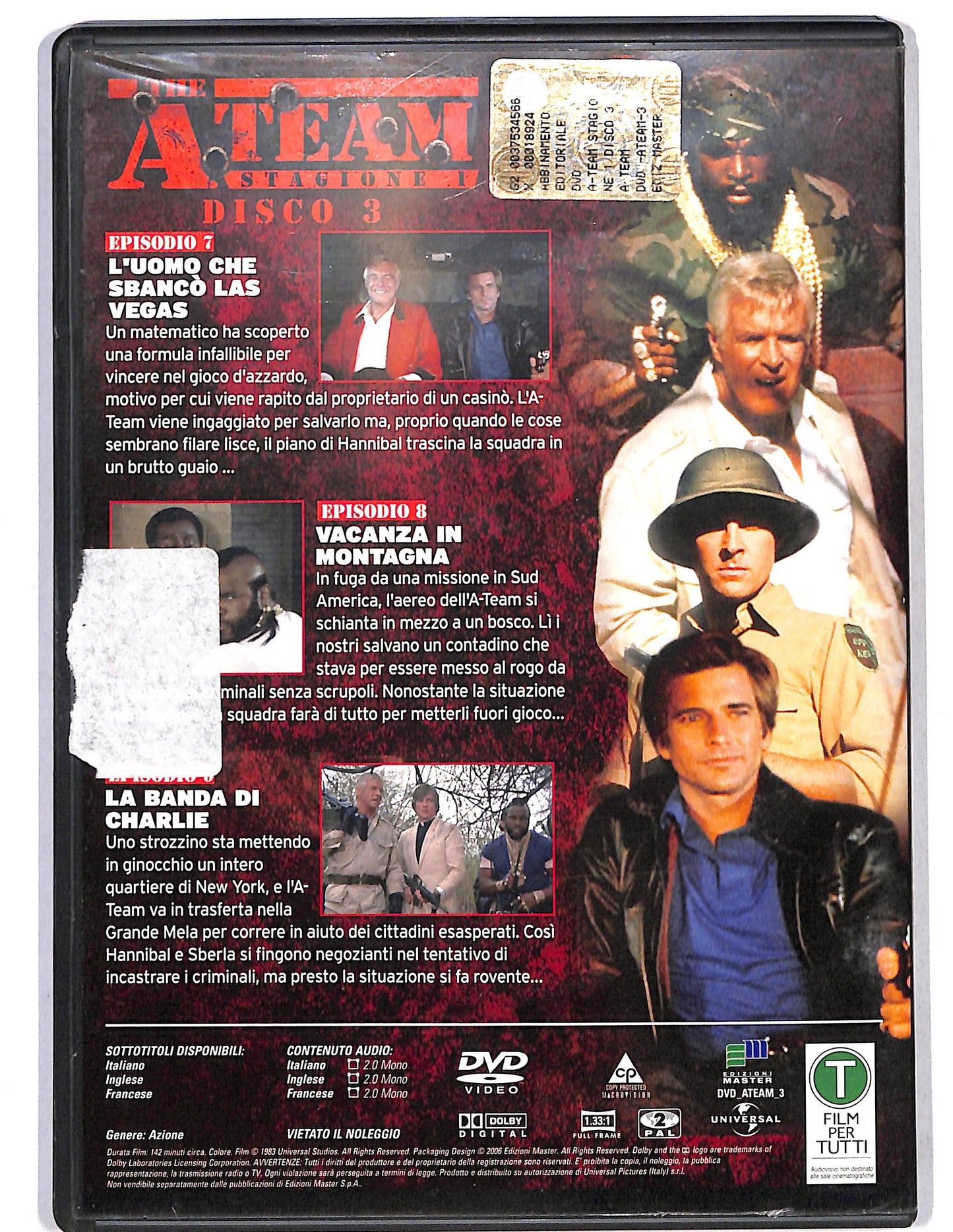 EBOND A-Team Volume 1 Stagione 1 Disco 1  EDITORIALE DVD D625762
