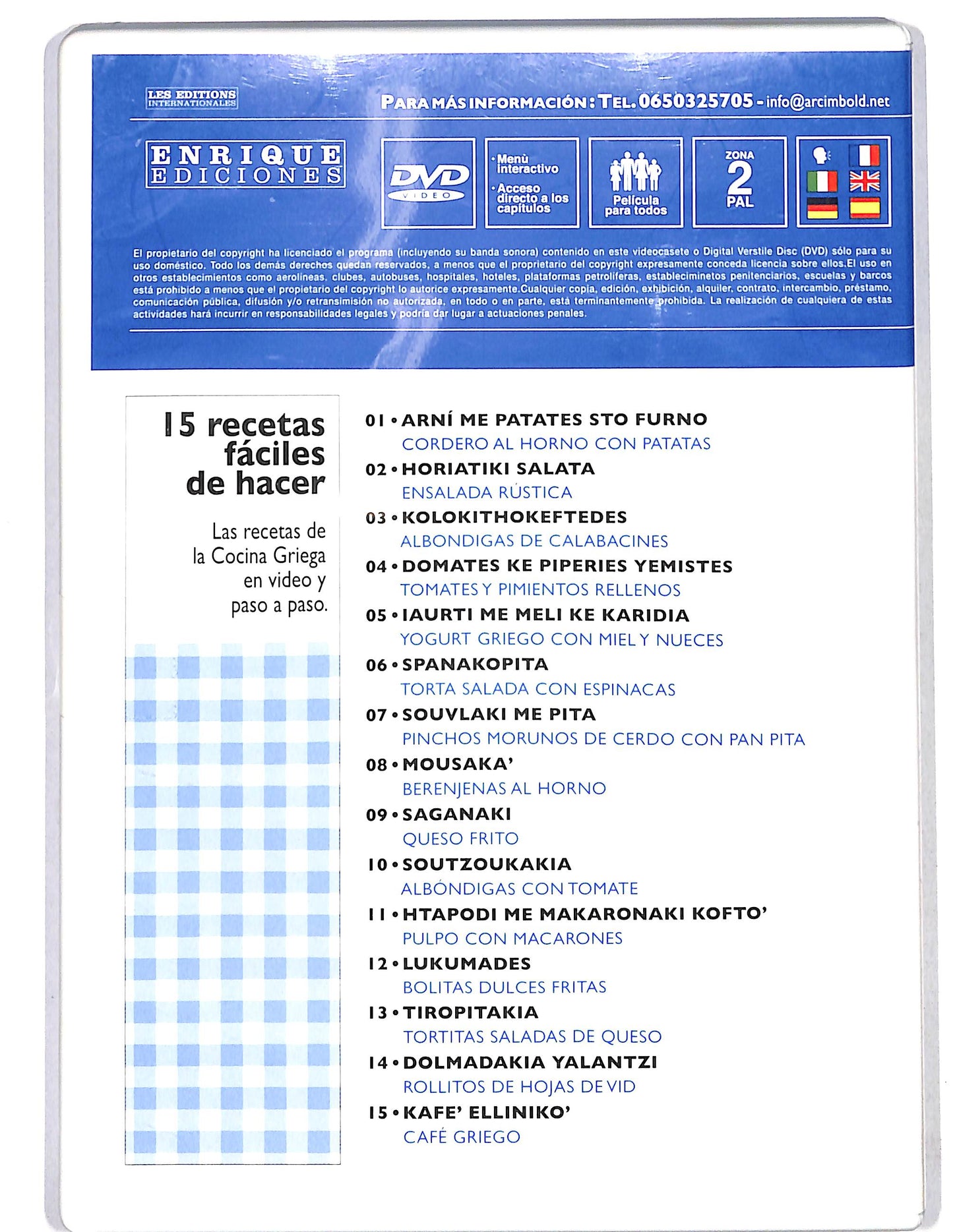 EBOND Cocina griega EDITORIALE DVD D626002