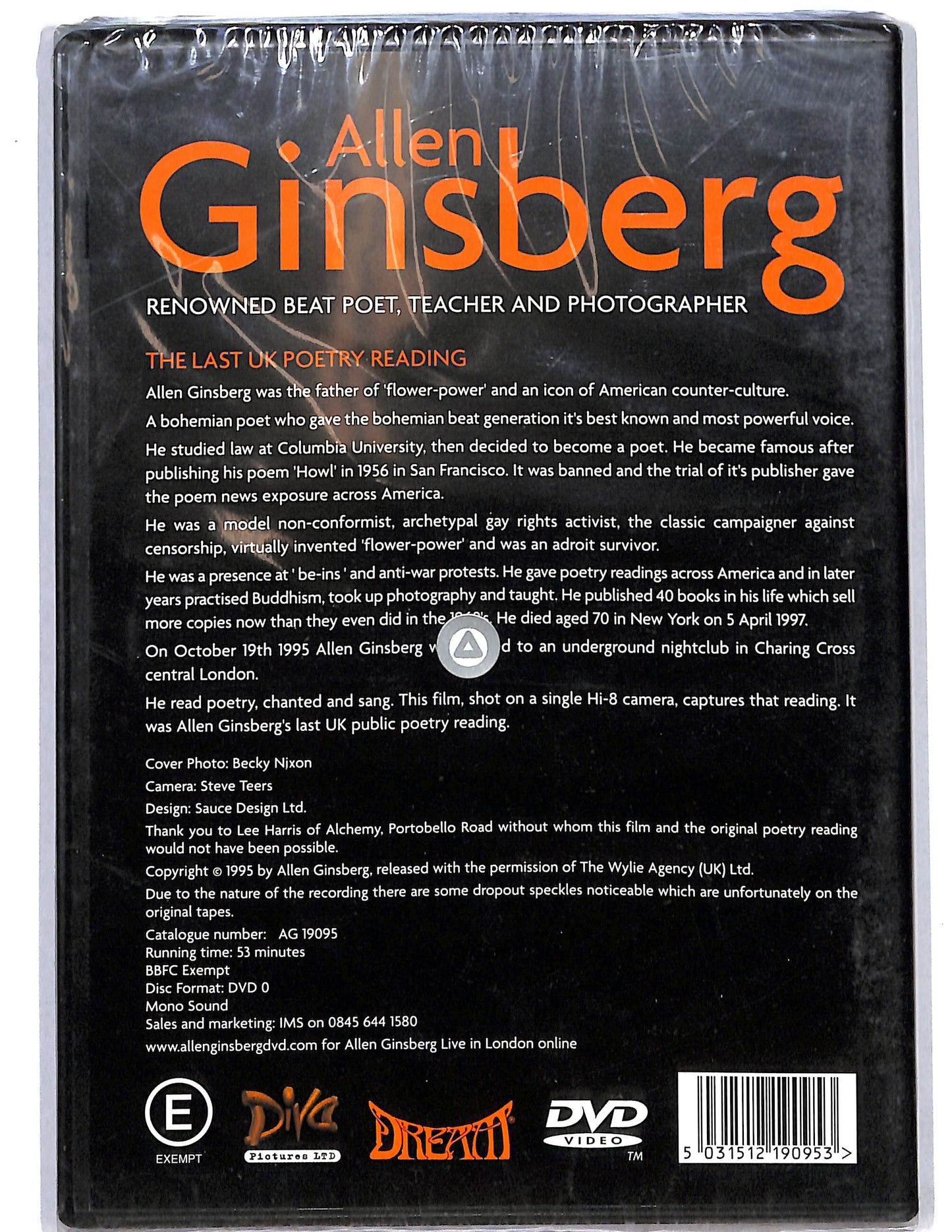 EBOND Allen Ginsberg - Live In London NO ITA DVD D626242