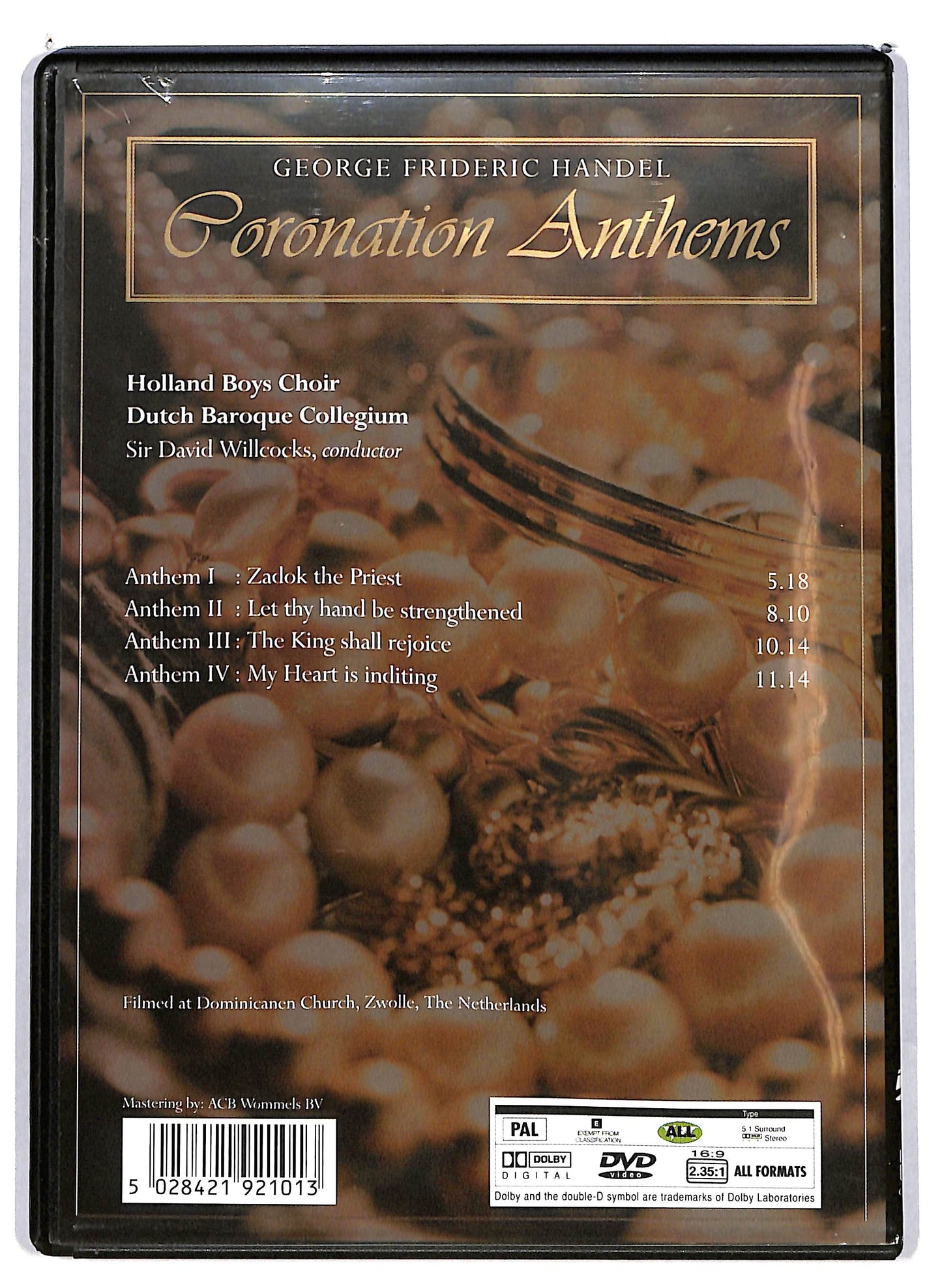 EBOND Coronation Anthems  George Frideric Handel DVD D626602