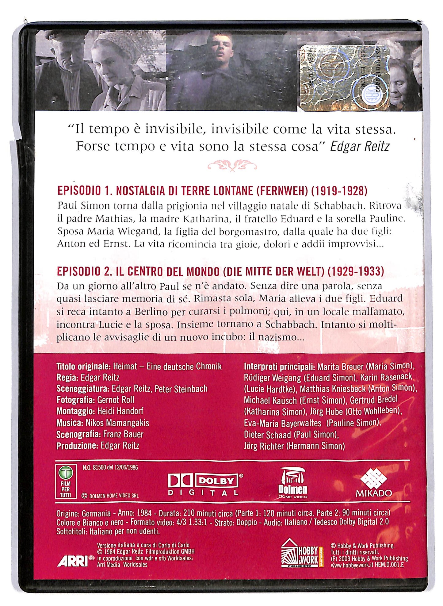 EBOND Heimat  volume 1 episodi 1-2  EDITORIALE  DVD D626618