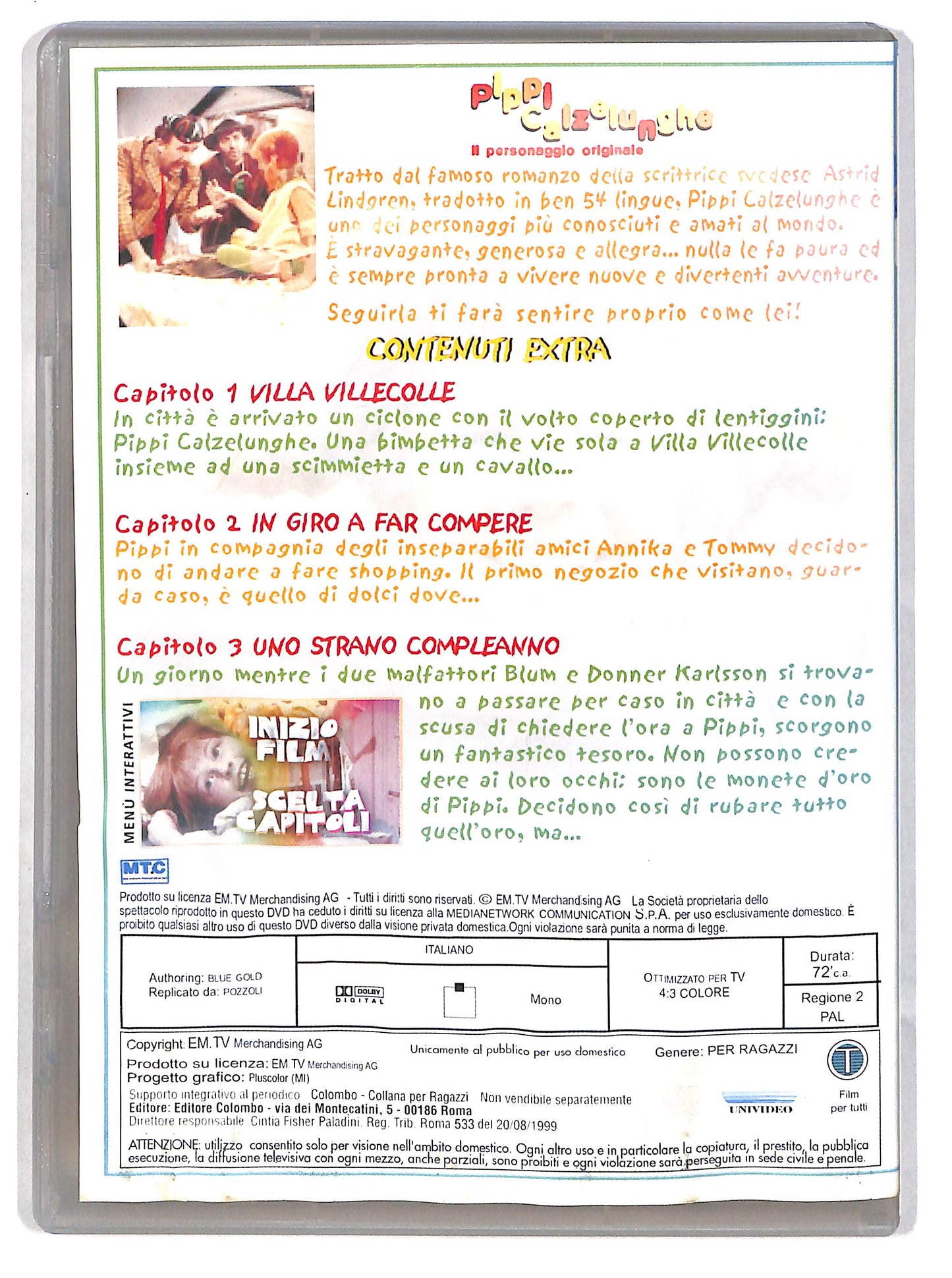 EBOND Pippi Calzelunghe-il personaggio originale  EDITORIALE  DVD D627031