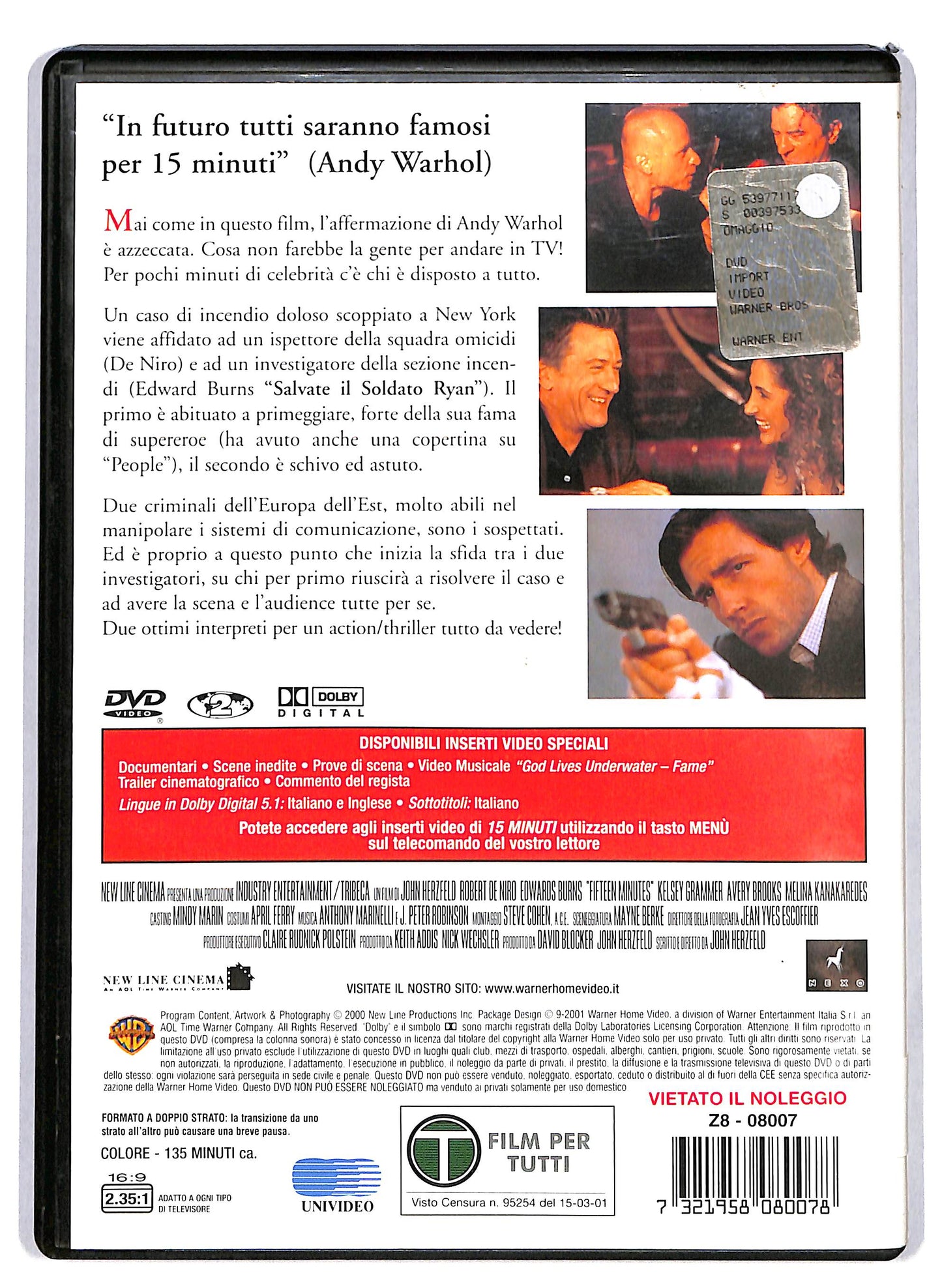 EBOND 15 minuti - Follia omicida a New York DVD D627110