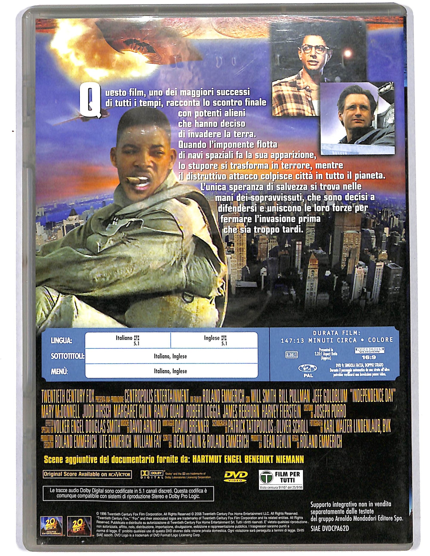 EBOND Independence day EDITORIALE  DVD D627537
