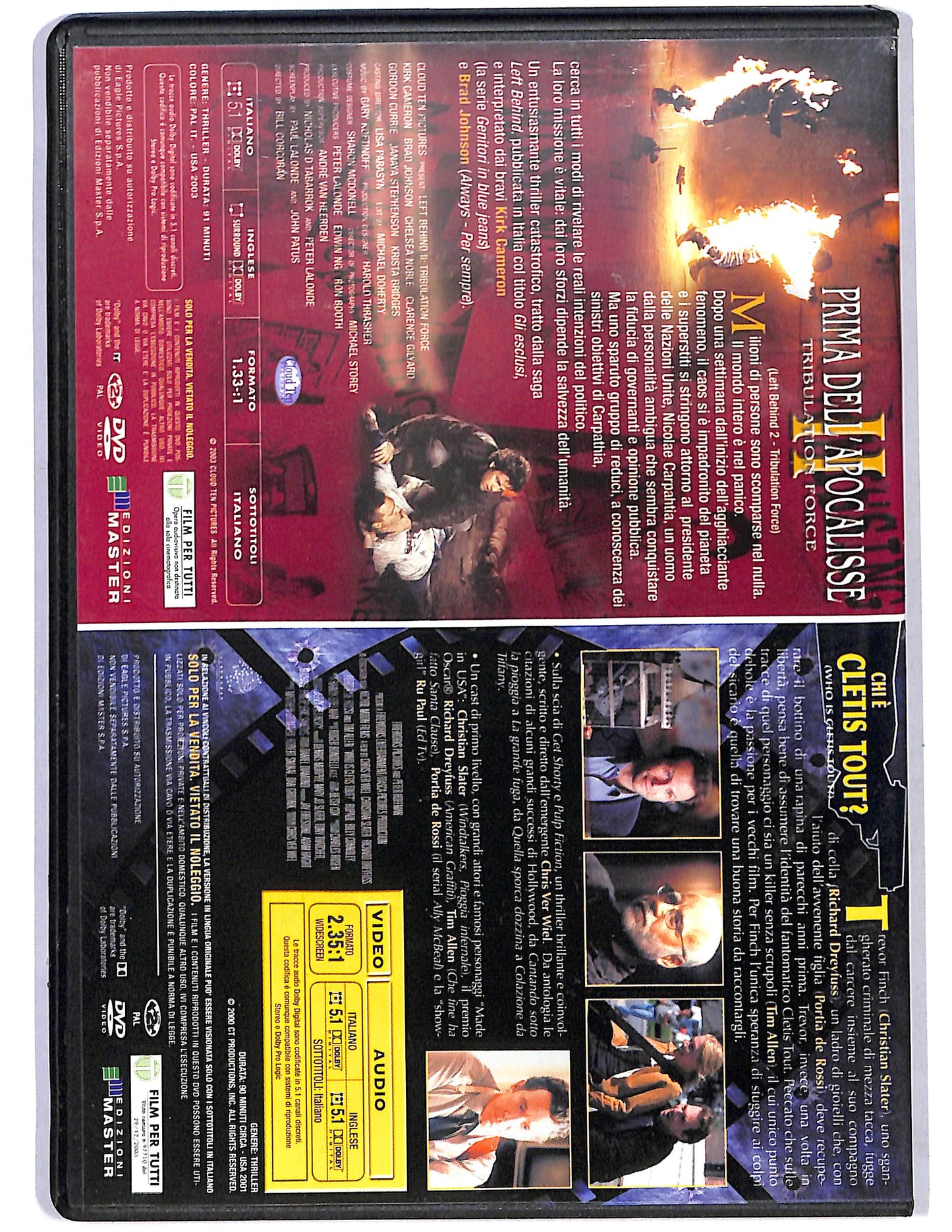 EBOND Chi e Cletis Tout ? + Prima dell'apocalisse 2 EDITORIALE DVD D627928