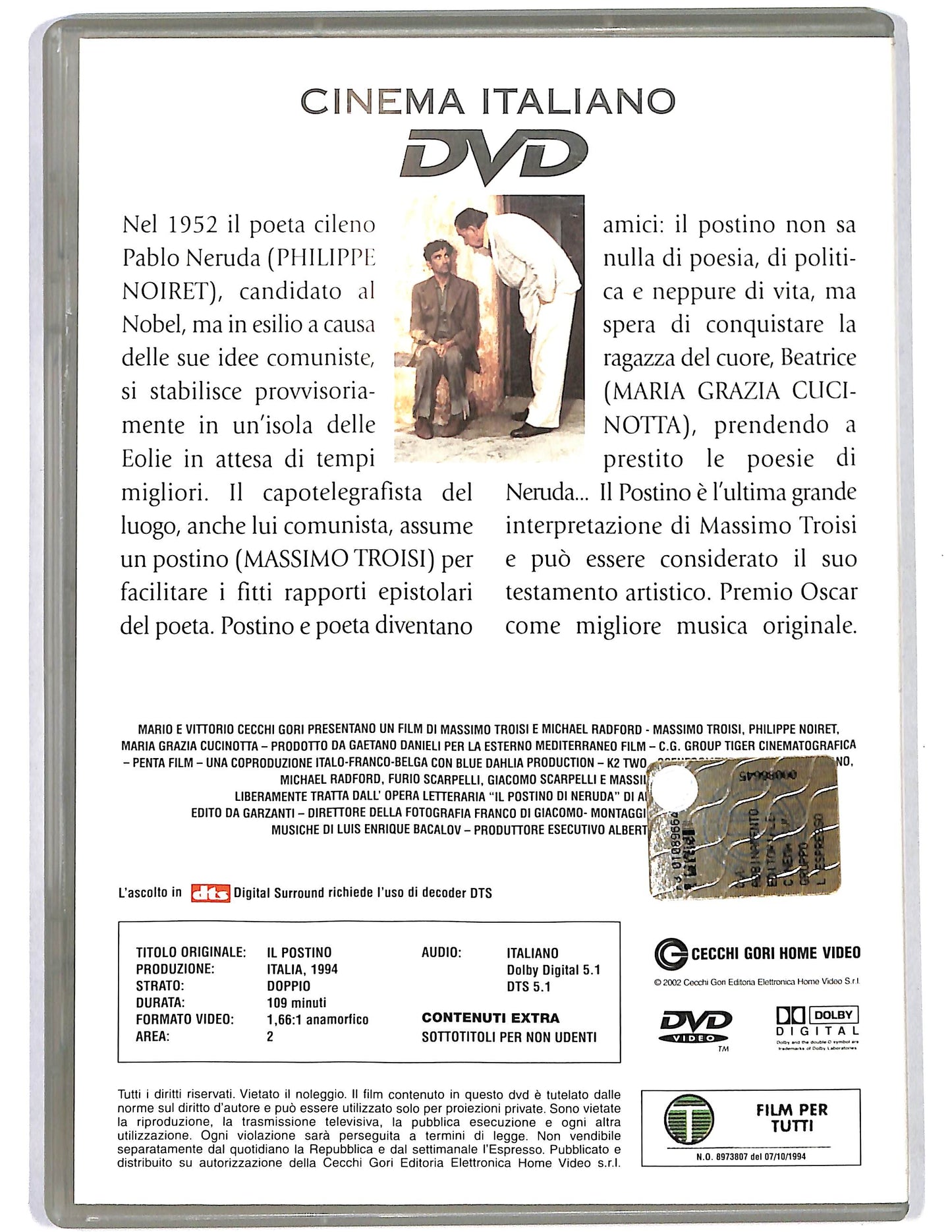 EBOND Il postino EDITORIALE  DVD D627939