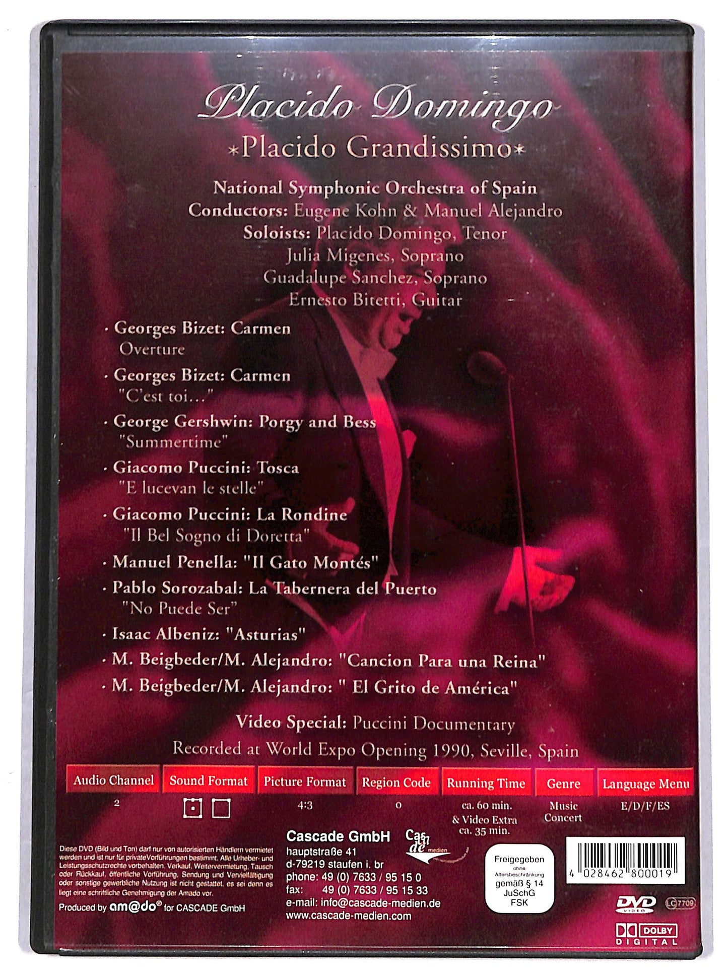 EBOND Placido Domingo – Placido Grandissimo DVD D628135