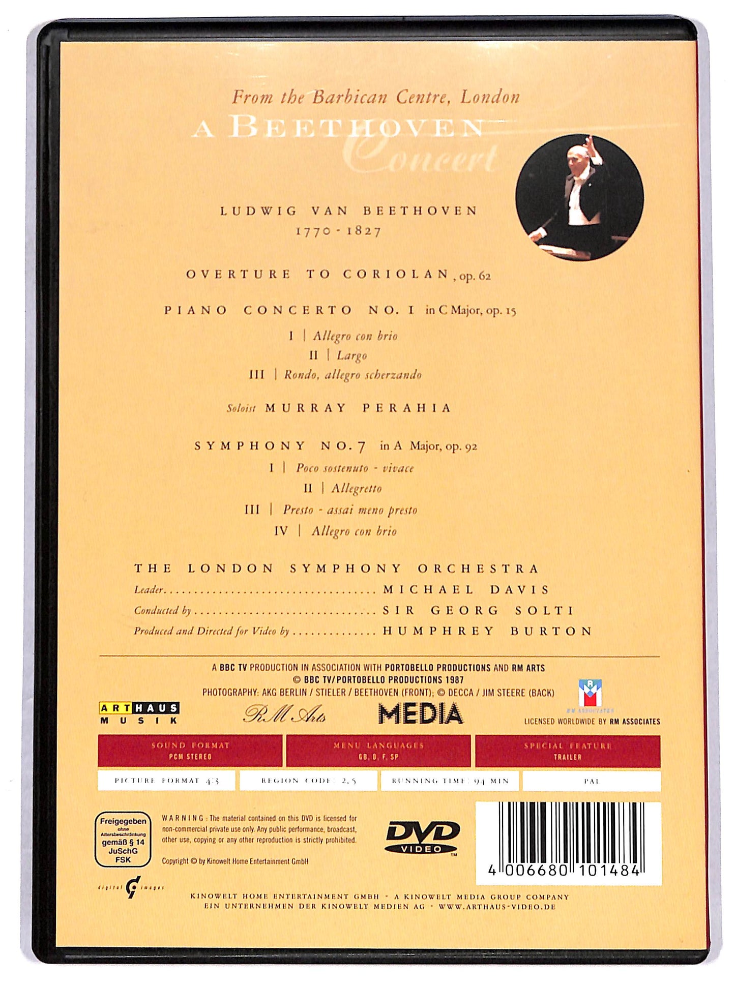 EBOND Ludwig van Beethoven. Piano Concertos nos. 1 & 7 DVD D628137