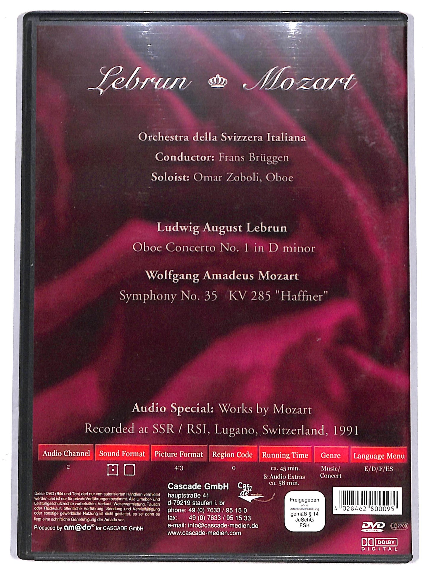 EBOND lebrun - mozart DVD D628144