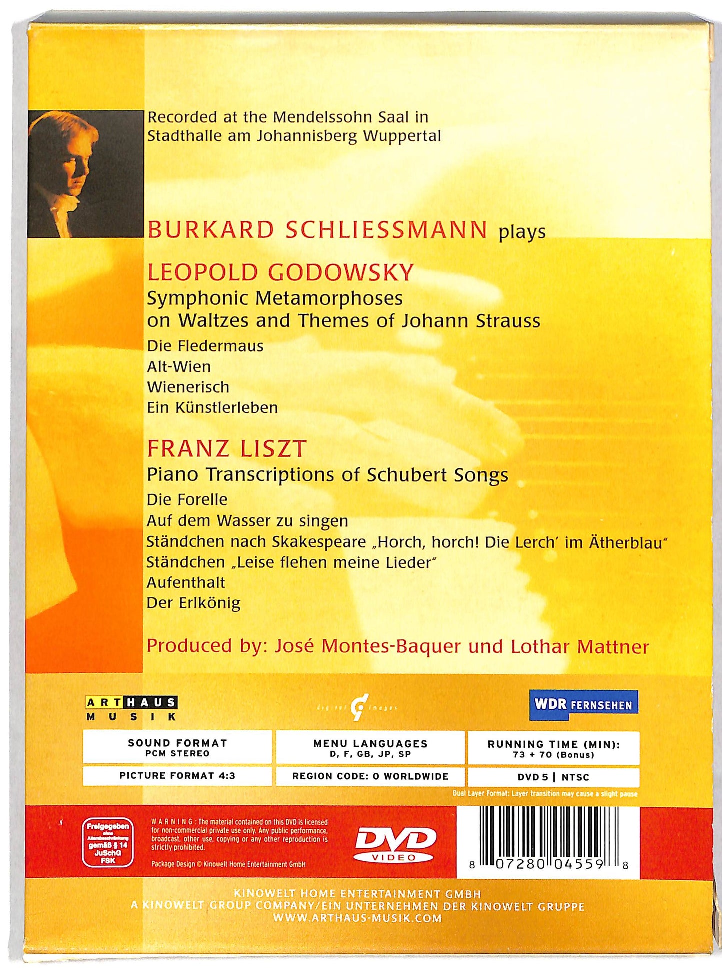 EBOND Burkard Schliessmann plays Leopold Godowsky, Franz Liszt DVD D628357