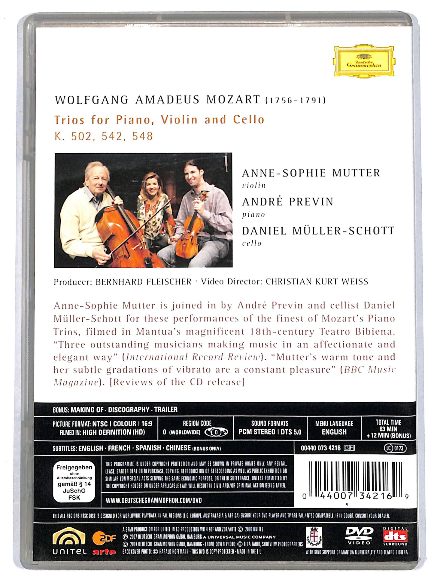 EBOND mozart piano trios k. 502 , 542 , 548 - mutter DVD D628406