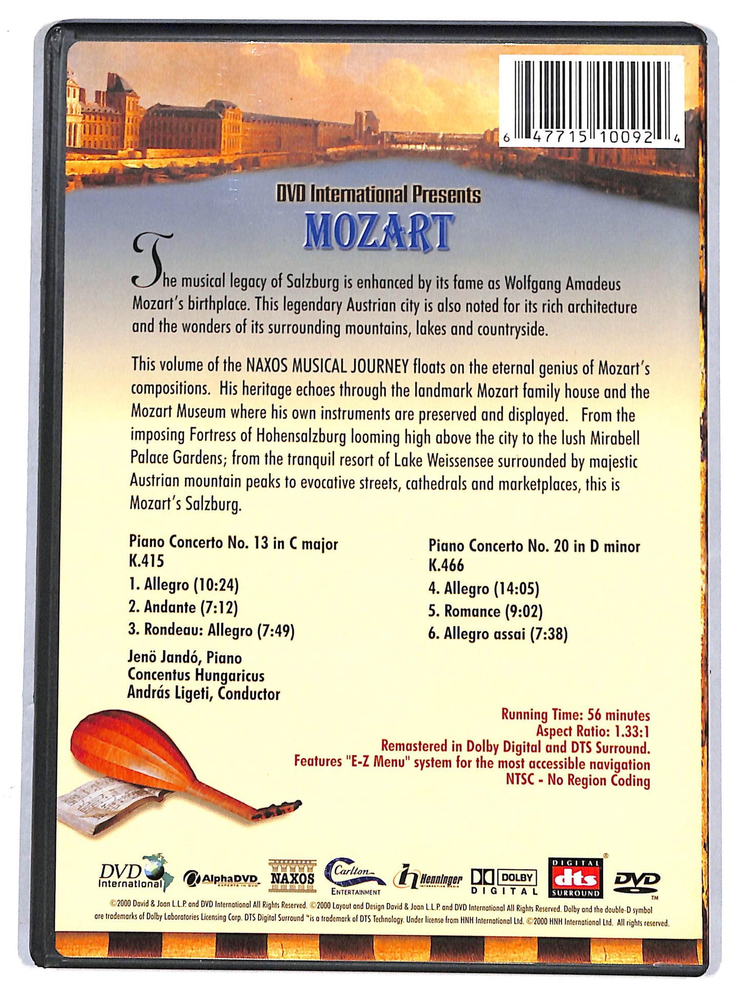 EBOND mozart - piano concertos nos.13 e 20.. DVD D628411