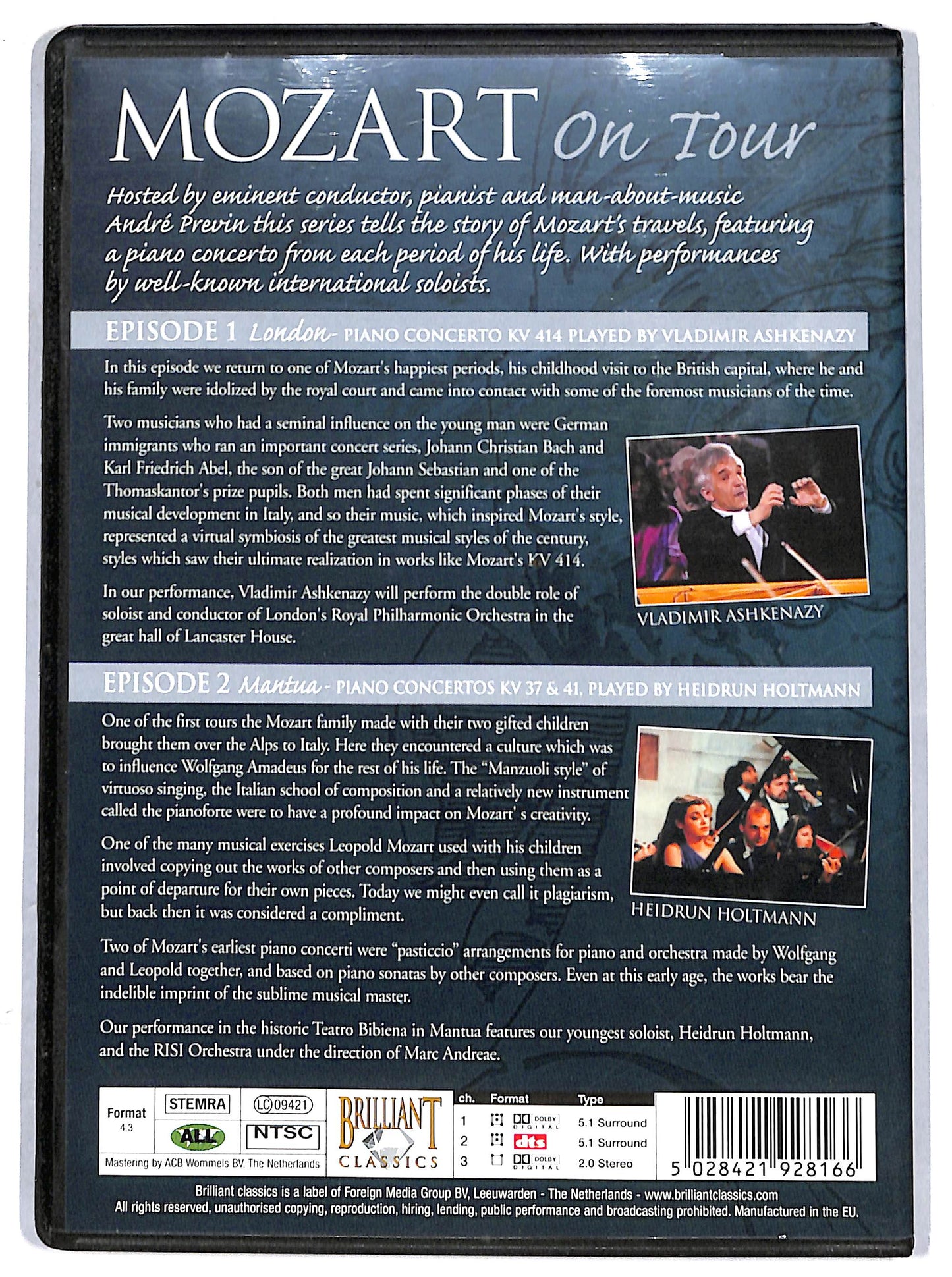 EBOND Mozart On Tour - Piano Concertos - London & Mantua  DVD D628419